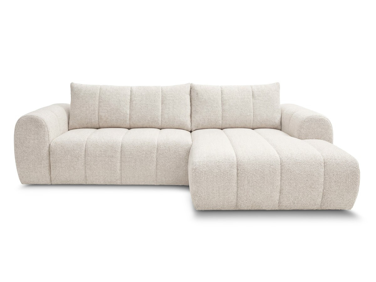 Bobochic Nesty Ecksofa 272 cm Melange-Stoff Beige Ecke rechts