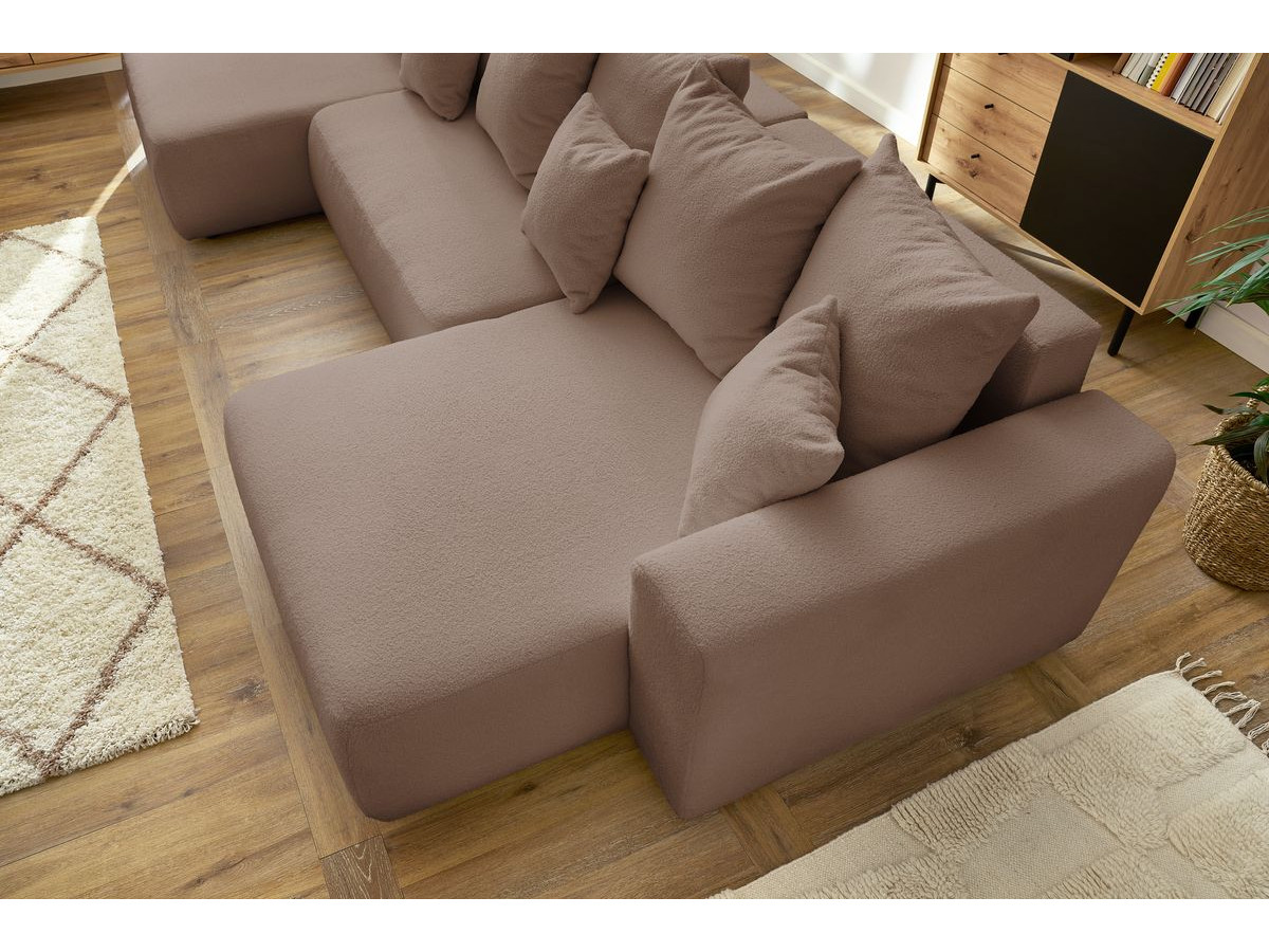 Bobochic Envy Wohnlandschaft Bouclé-Stoff Braun