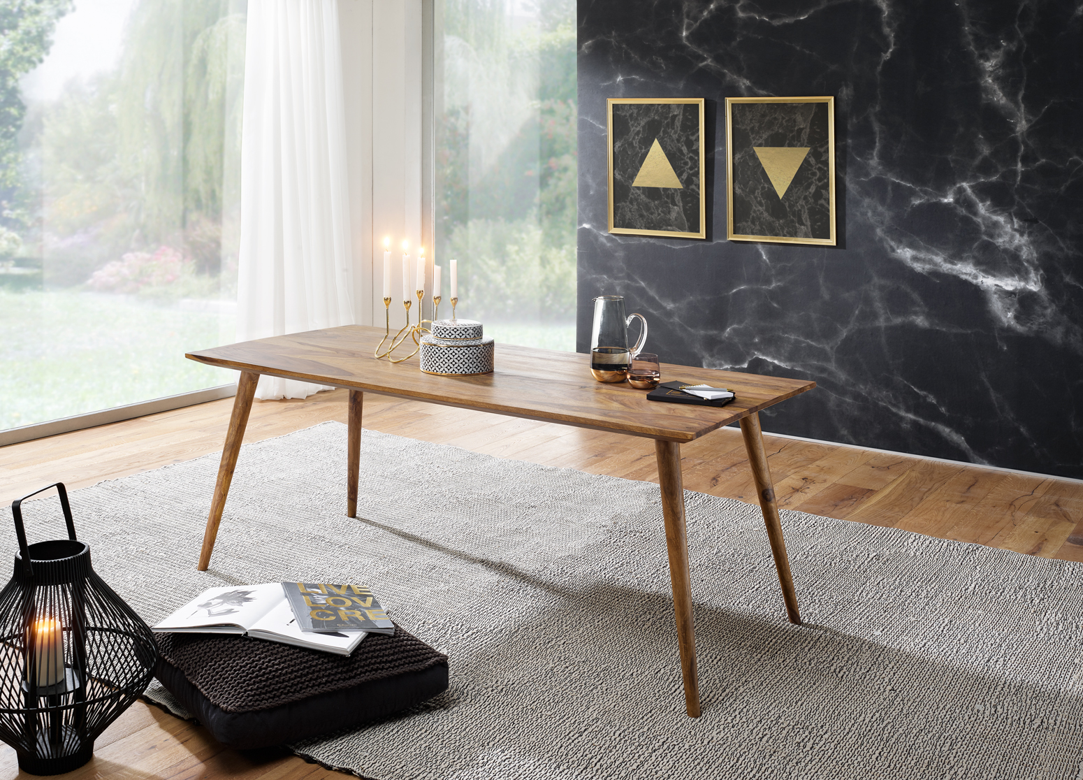 Esstisch Bindal Sheesham Massivholz 120 × 60 × 76 cm