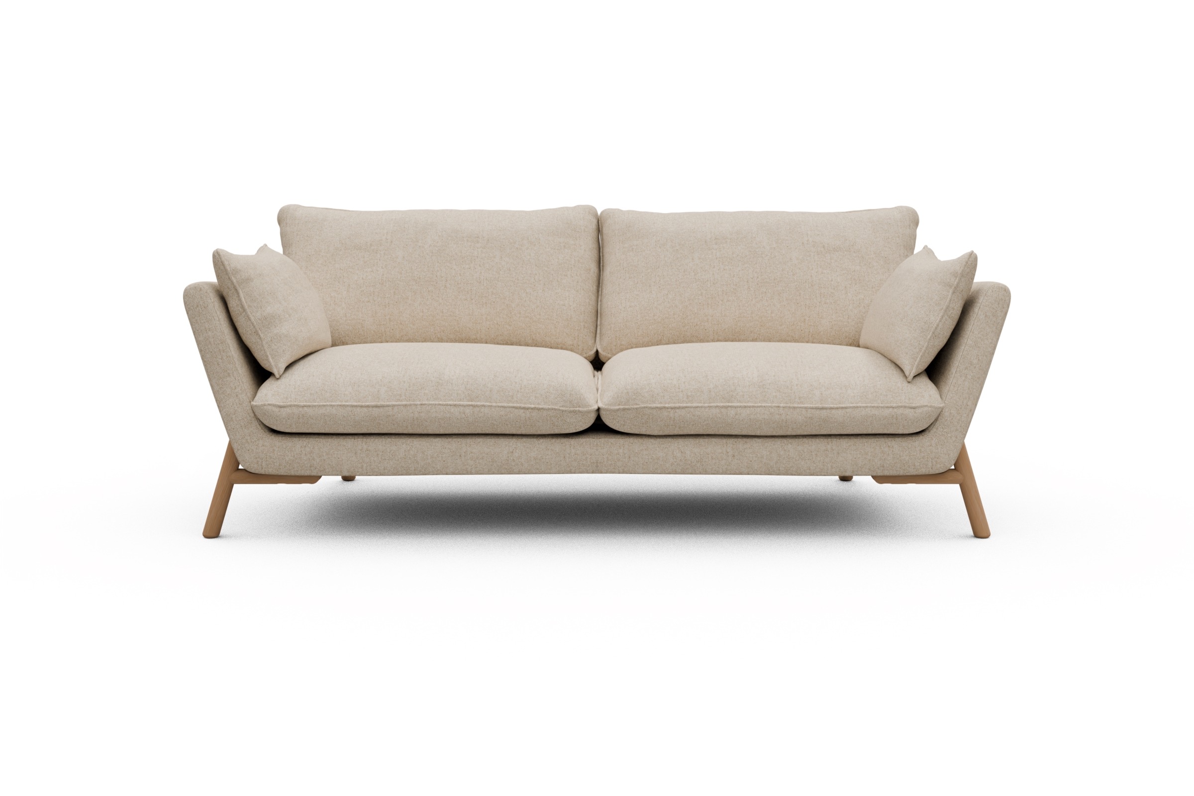 Skandi Home Sofa Emil 3-Sitzer Beinfarbe Eiche Natur Casone-Natural-Beige moebelfaktor