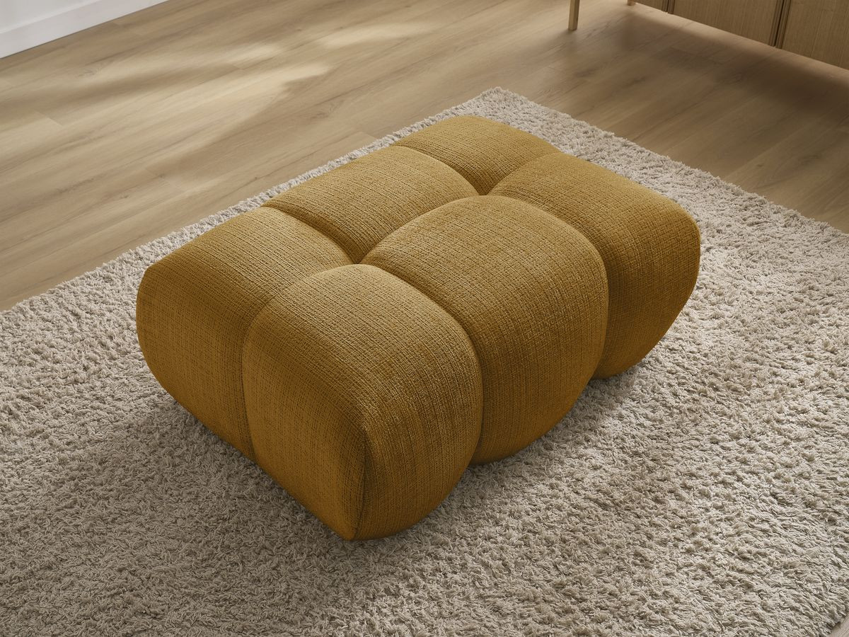 Bobochic Ivane Pouf Strukturstoff Gelb