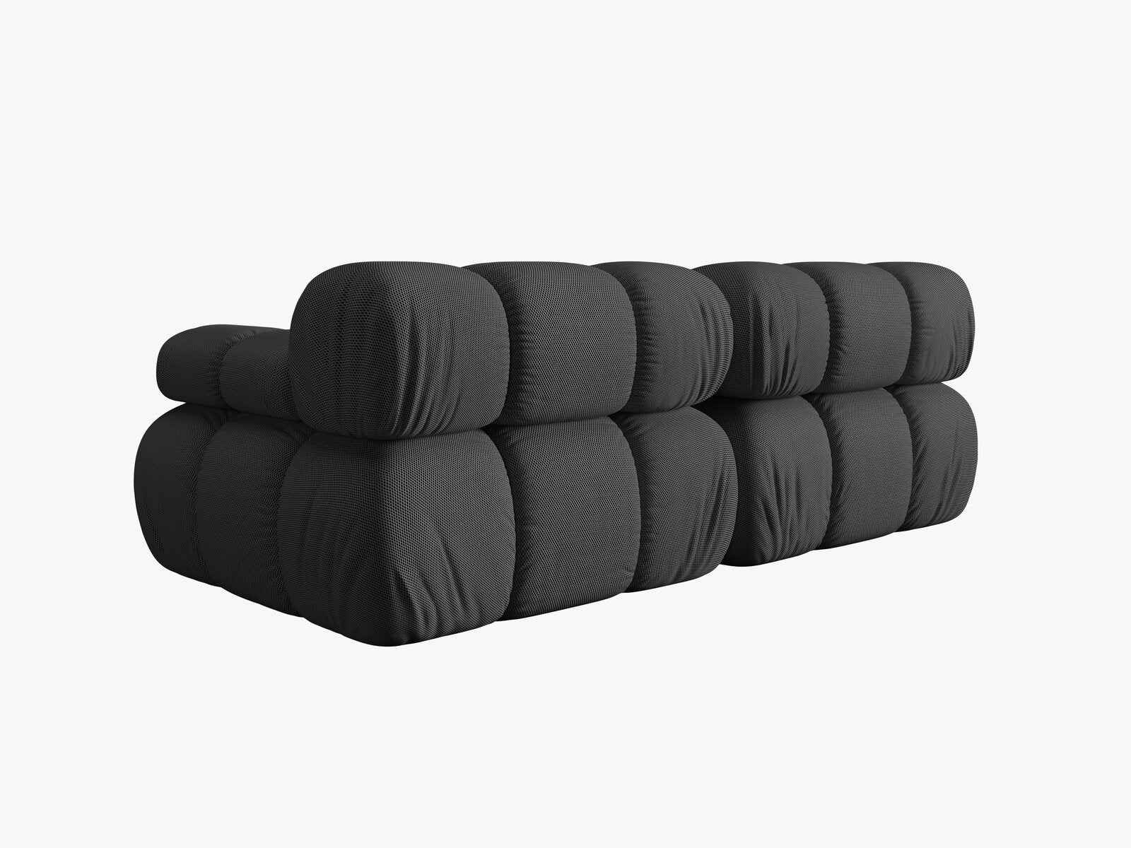 Micadoni Modulares Sofa Bellis 2-Sitzer 3D-Stoff Sonic Espresso
