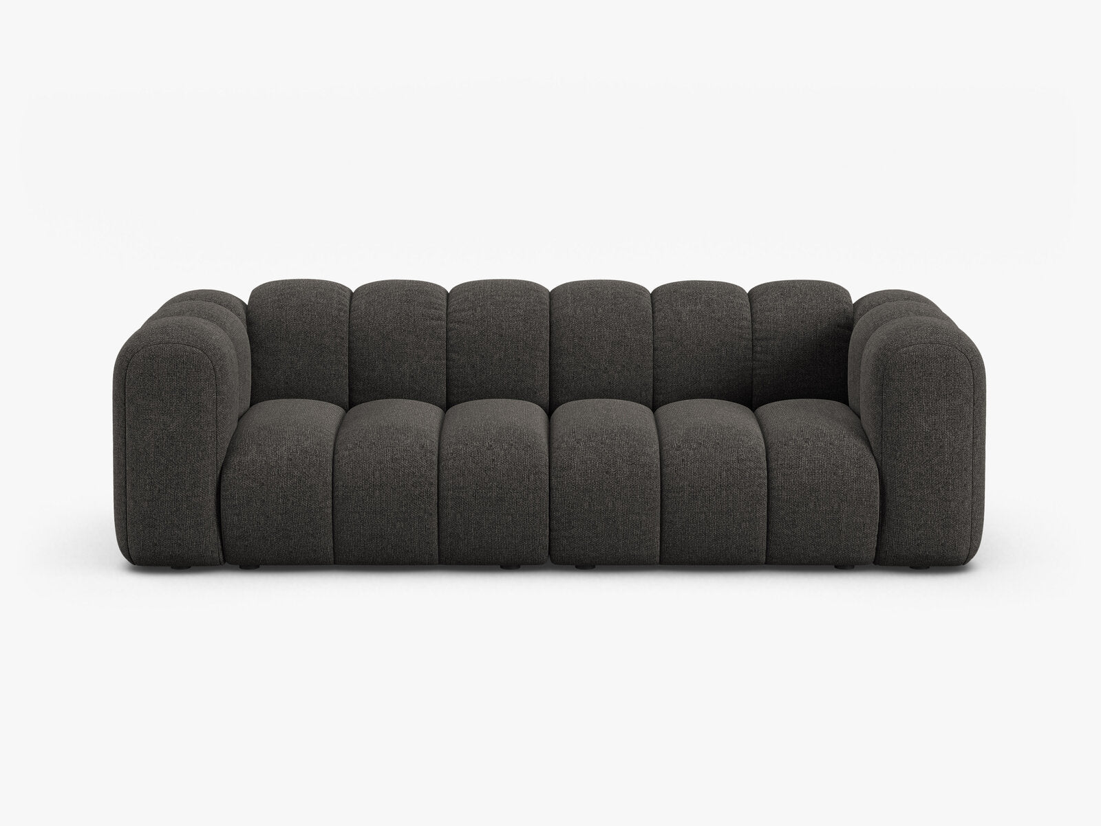 Micadoni Sofa Lupine 3-Sitzer Chenille Eden Dunkelgrau