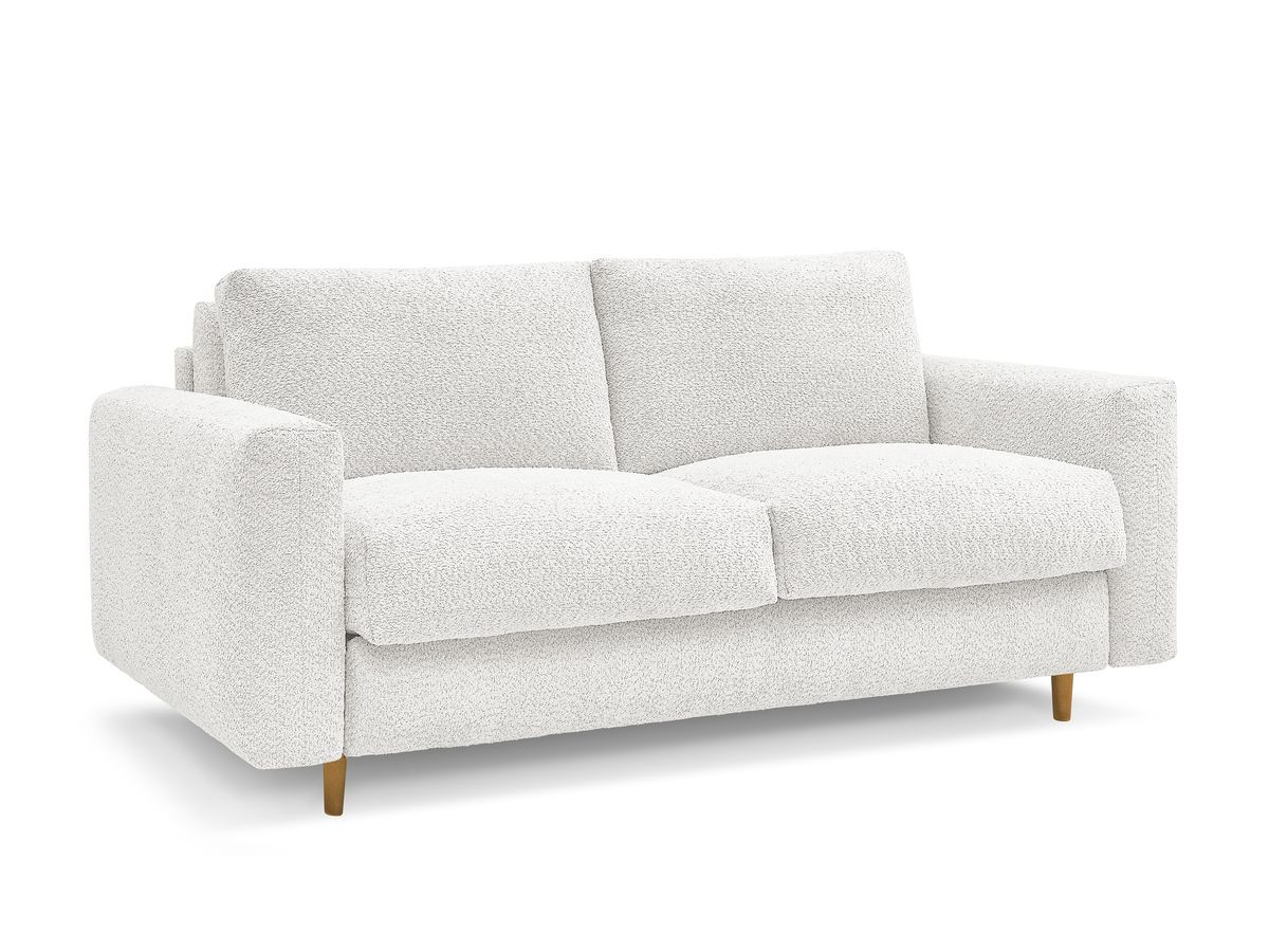 Bouclé-Stoff · Weiß