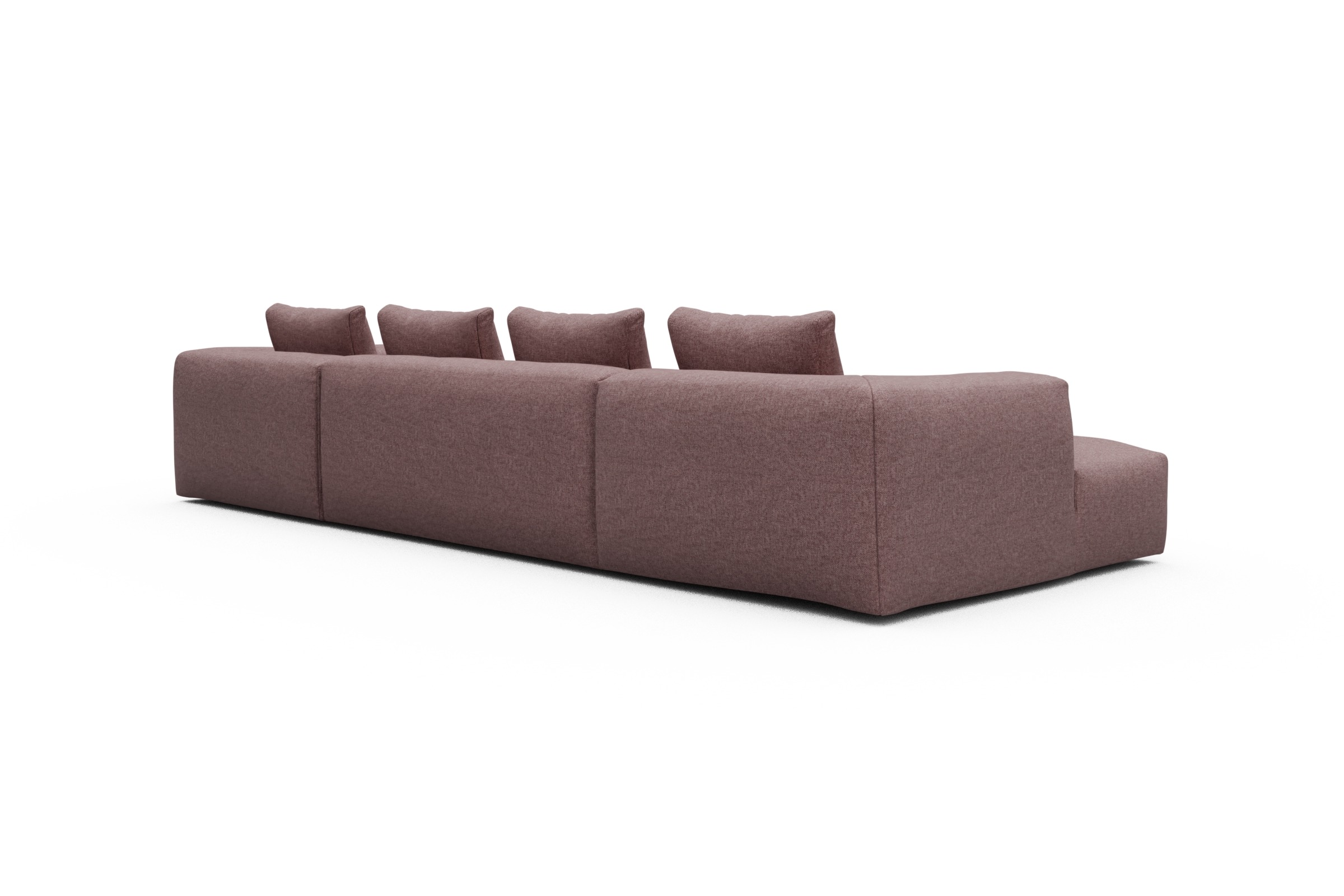 Wohnlandschaft Fred Relax-Ecke rechts mit 2-Sitzer und Chaiselongue links Sama-Flamingo