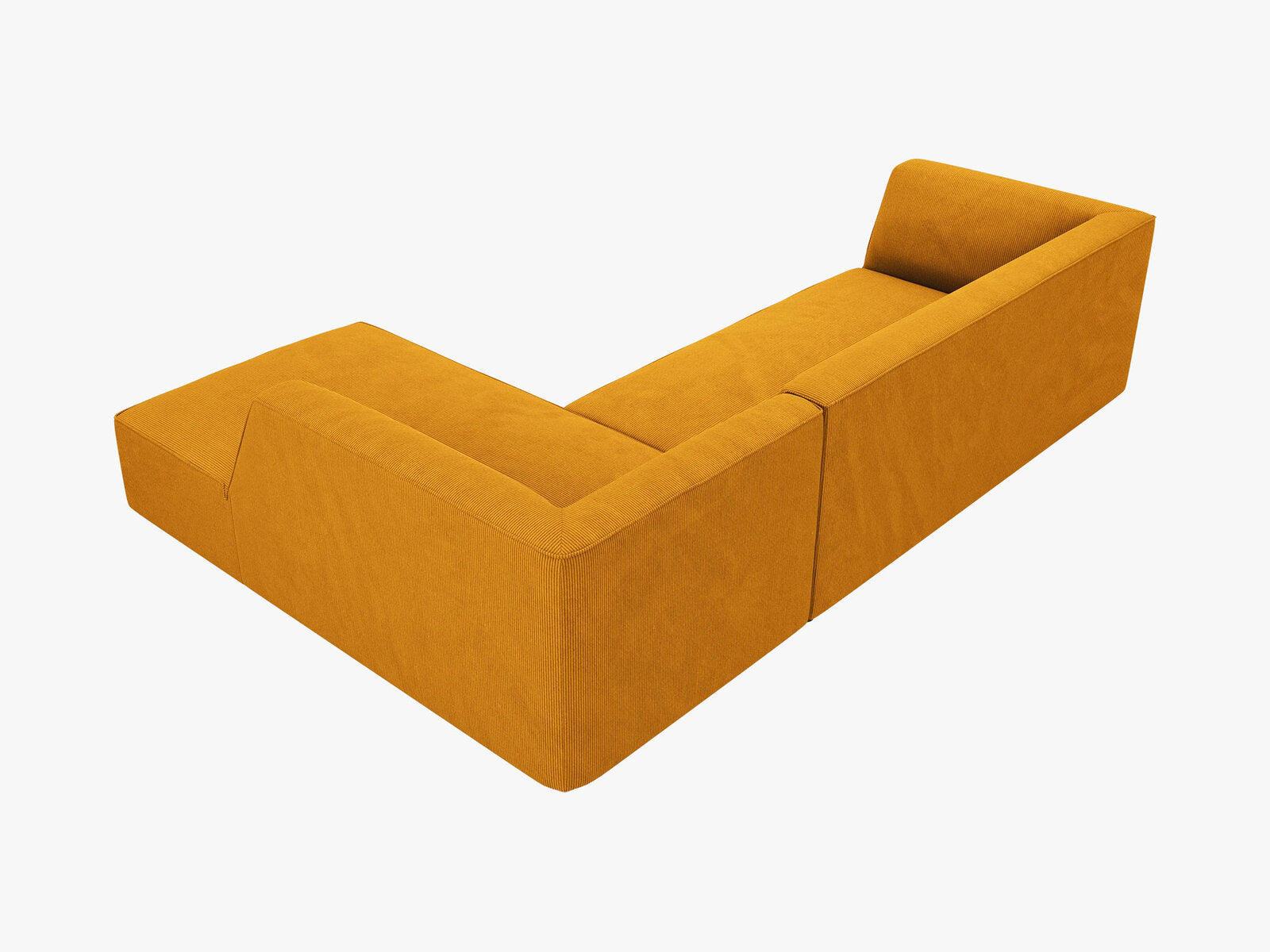 Micadoni 4-Sitzer Modular Sofa Ruby Rechts Kord Scala Gelb