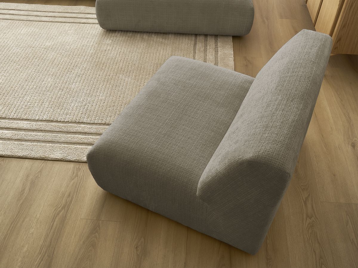 Bobochic Sirius Ecksofa 405 × 170 cm Strukturstoff Taupe Ecke rechts