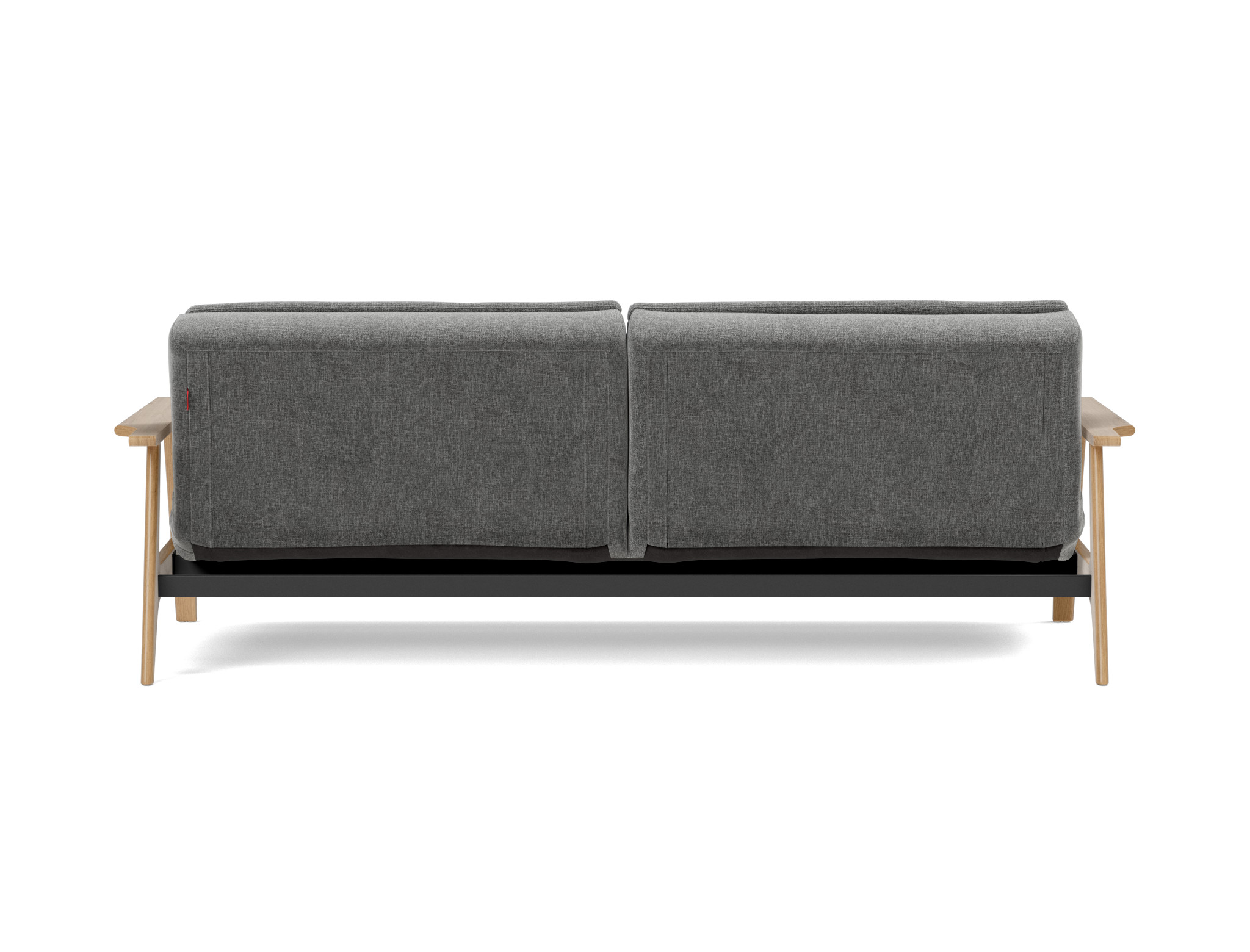 Schlafsofa Dublexo Frej Strukturierter Stoff Twist 563-Charcoal