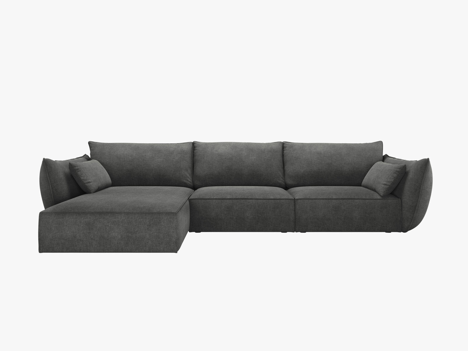 Micadoni Ecksofa Kaelle 4-Sitzer Links Chenille Over The Horizon Dunkelgrau
