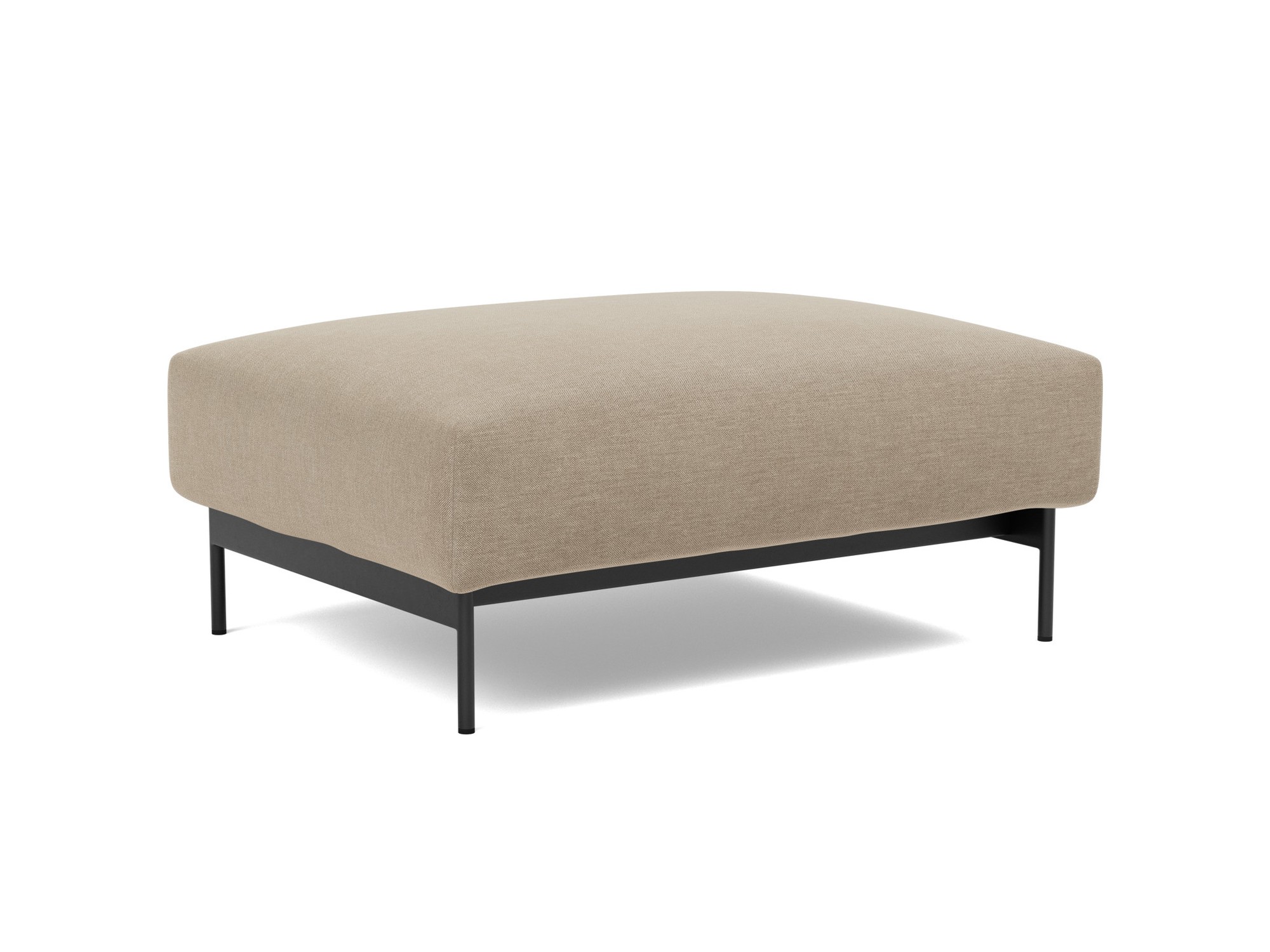 Hocker Malloy Flachgewebe Phobos 587-Mocha Beine Schwarzes Metall