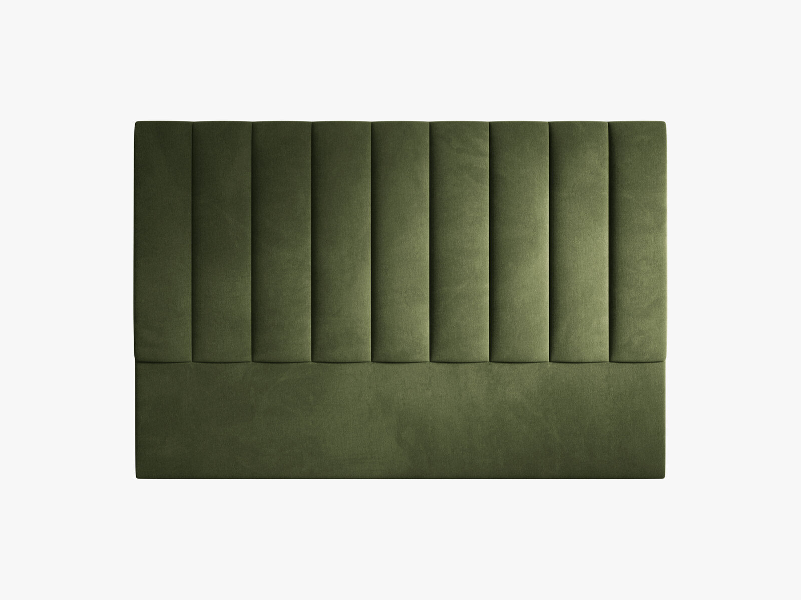 Micadoni Marl Samtiger Kopfteil 140 cm (H 95 cm) Samt Magic Velvet Armeegrün 180x95
