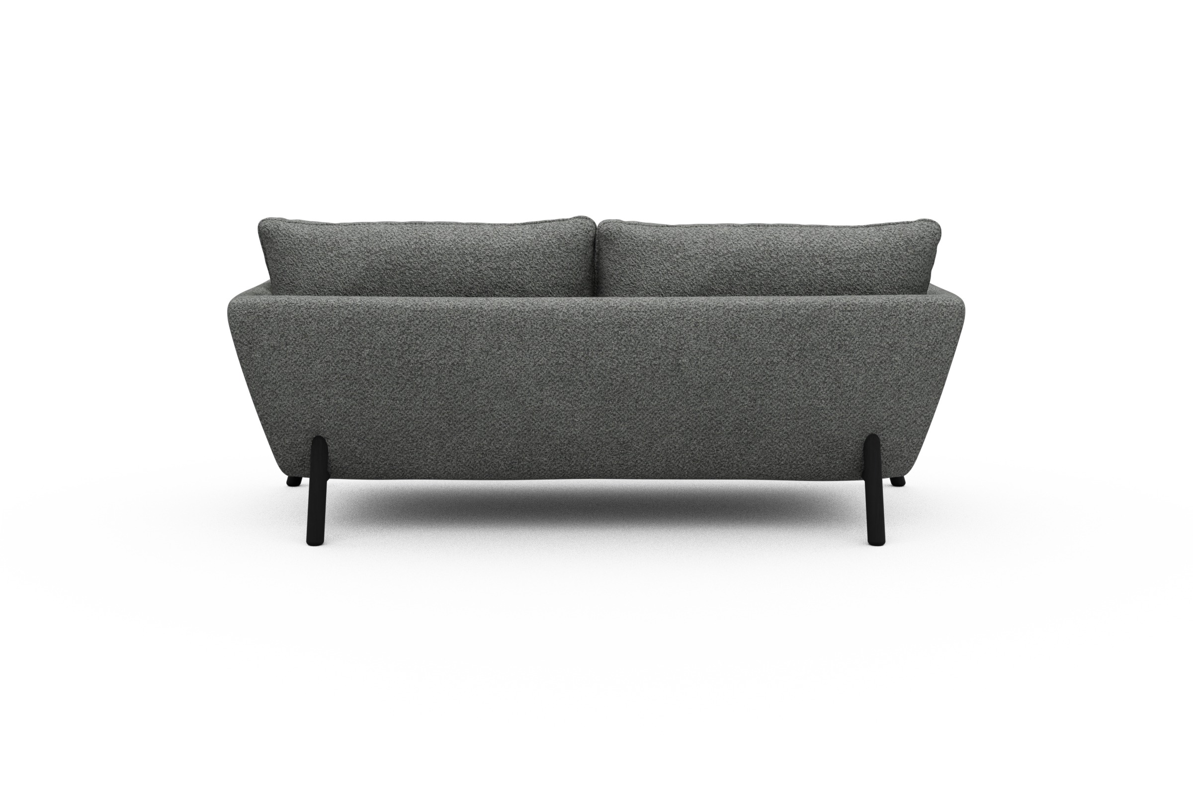Sofa Emil 2-Sitzer Beinfarbe Eiche Schwarz Vanora-Warm-Grey