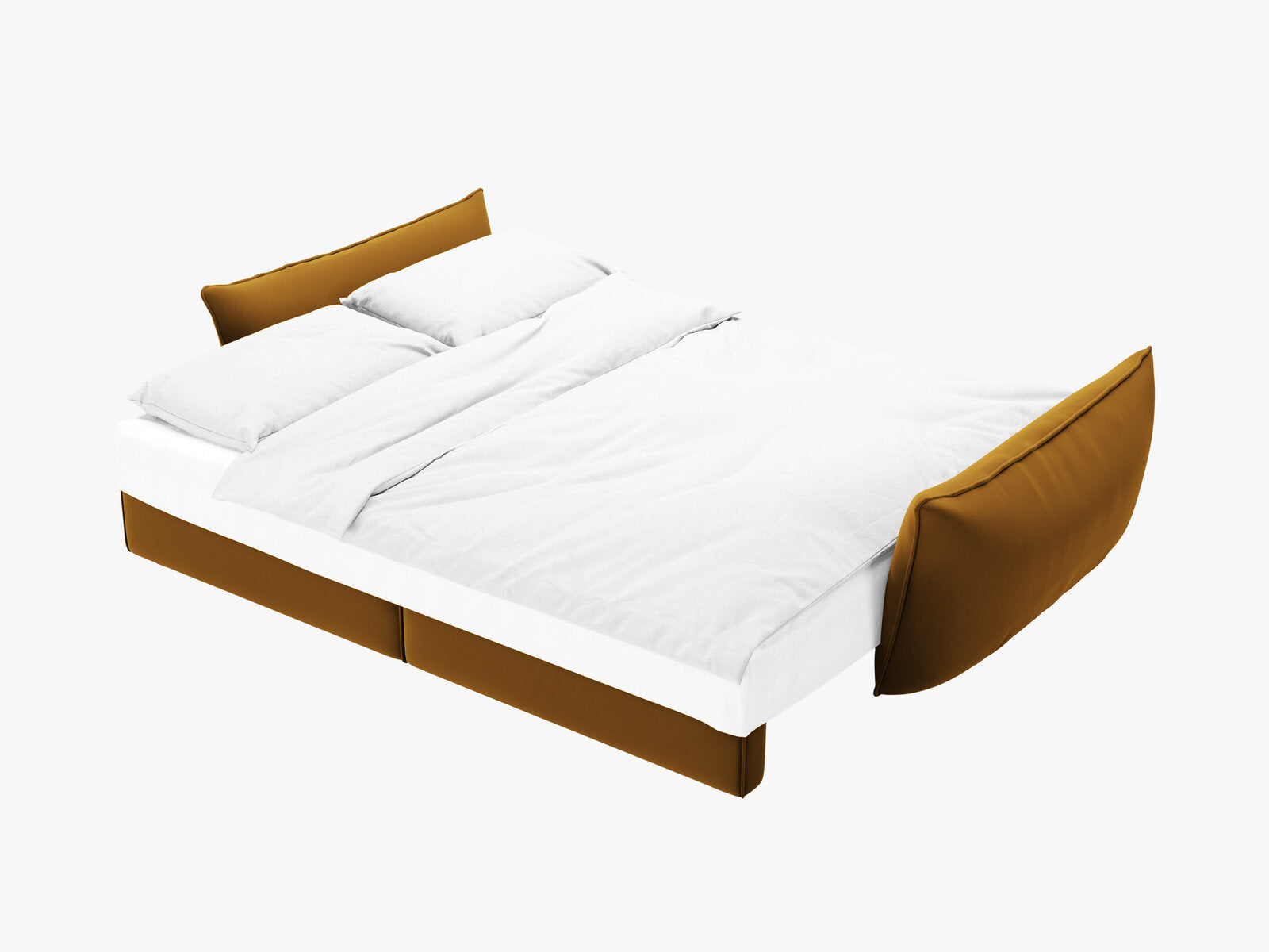 Micadoni Kaelle Sofa Mit Bettfunktion Und Stauraum Samt Bluvel Gelb