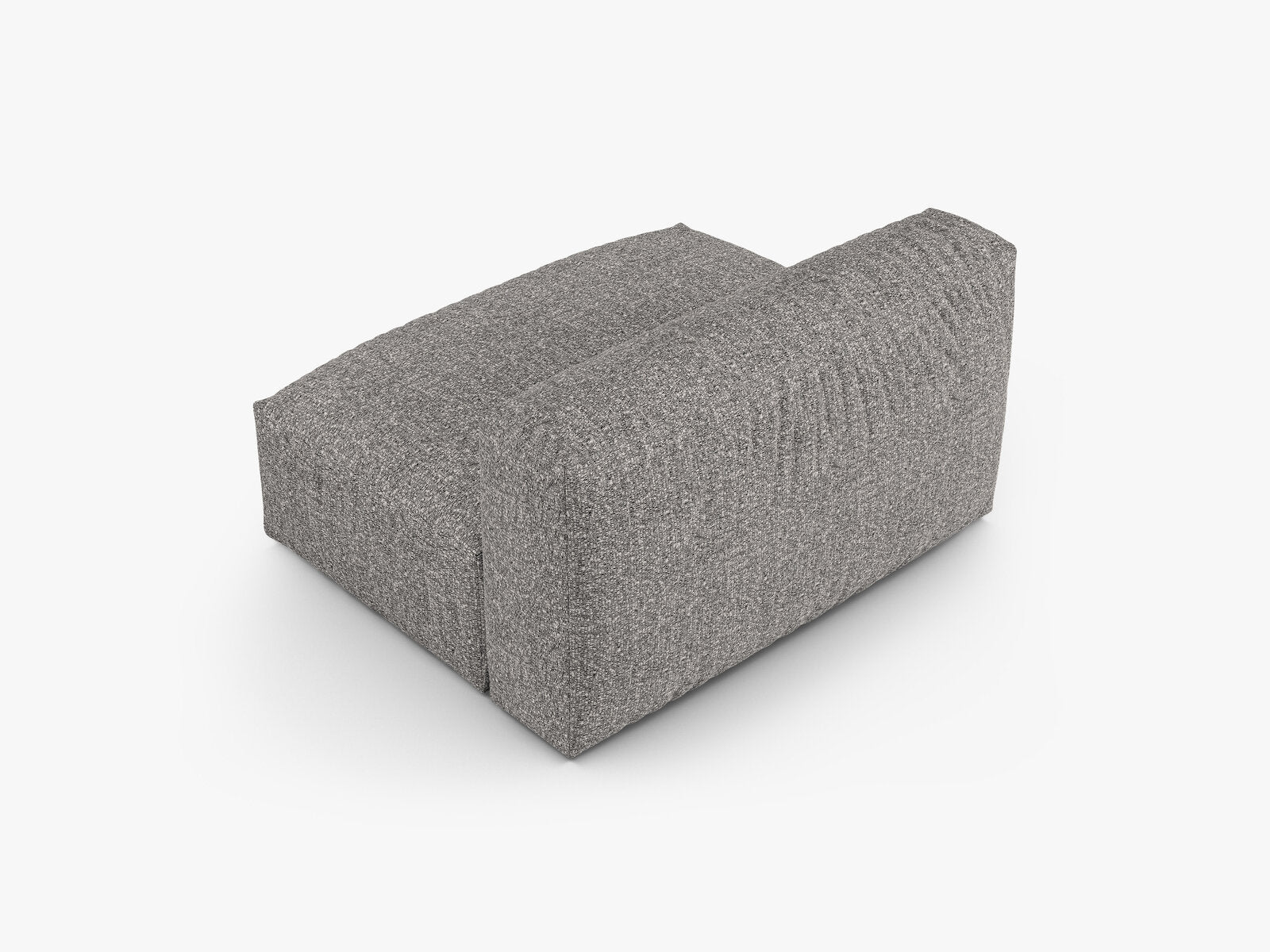 Micadoni Mittelmodul Martina 1-Sitzer Groß 90cm Sitztiefe Boucle Monet Graphit