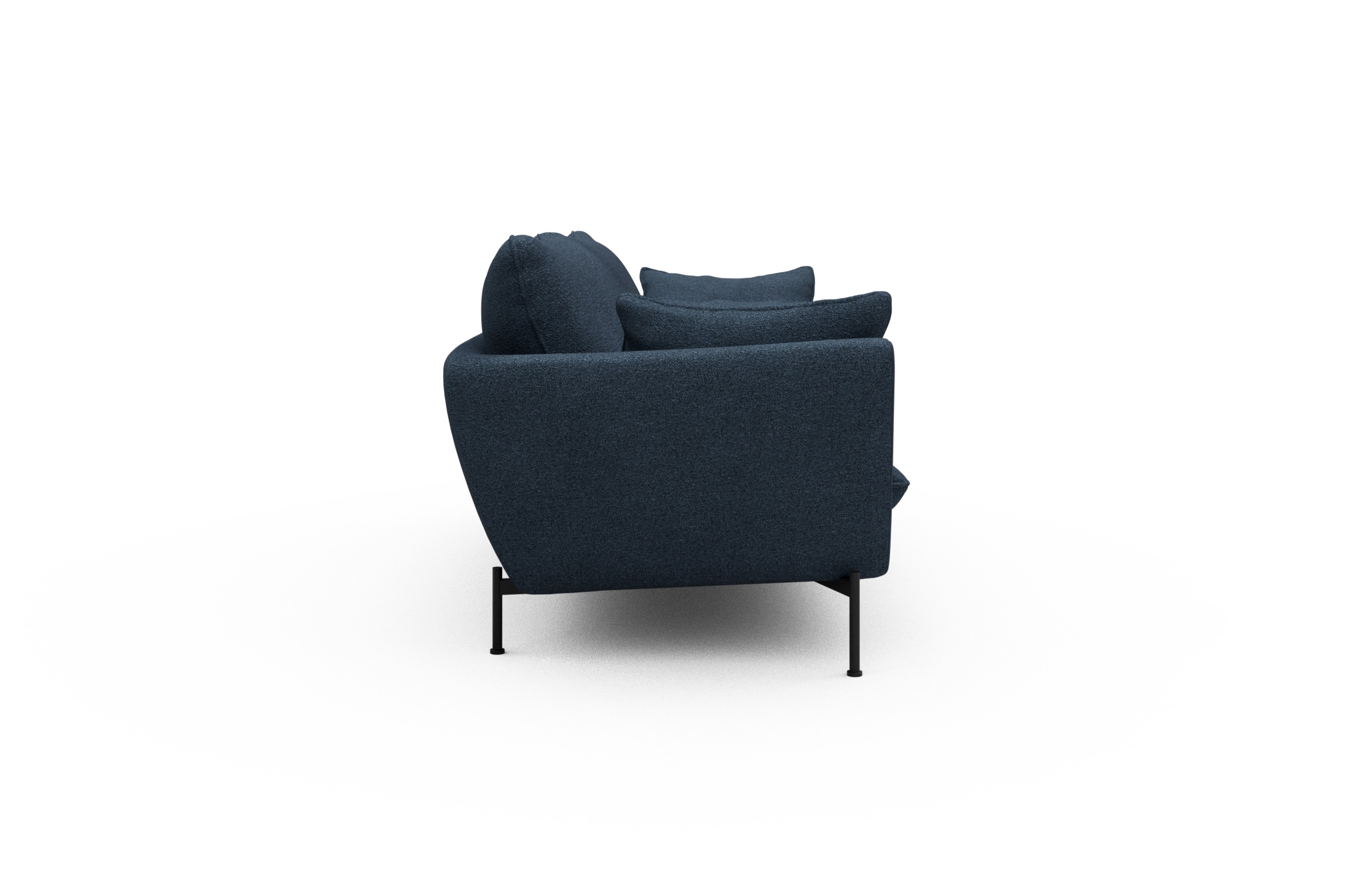 Sofa Anton 3-Sitzer Boucle-Blue