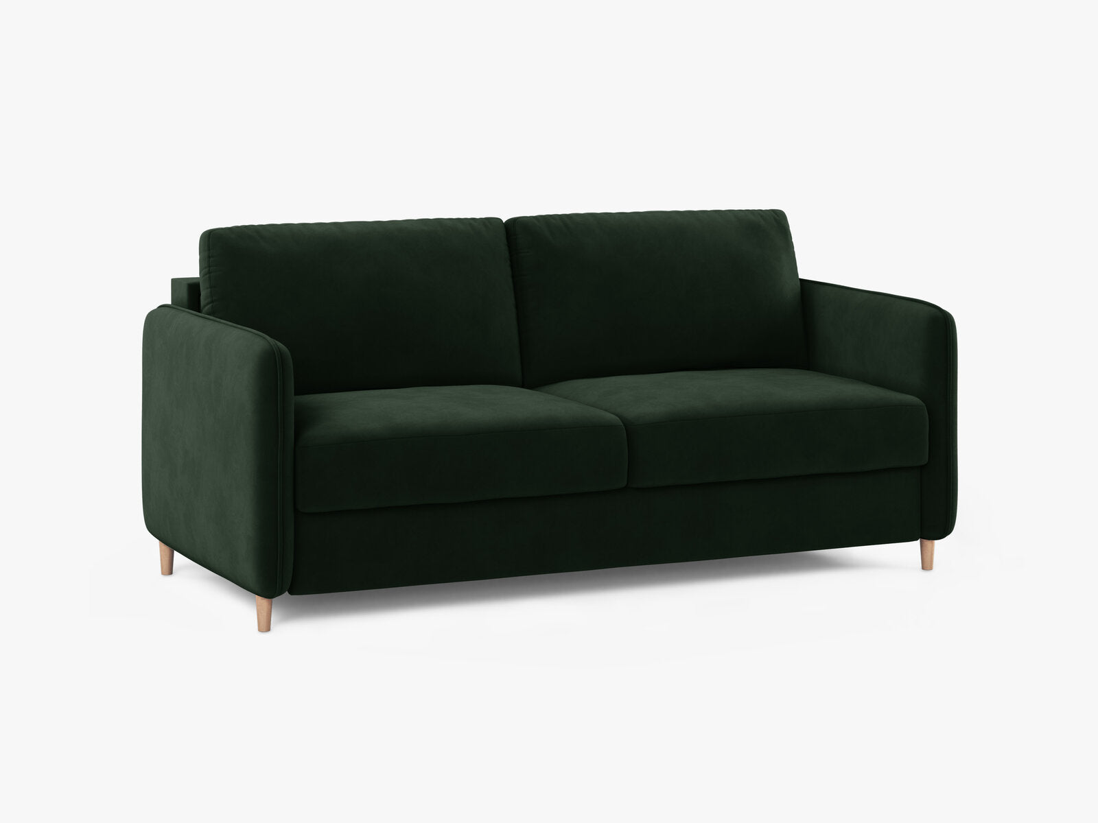 Micadoni Sofa mit Schlaffunktion Simo 3-Sitzer Samt Salvador Flaschengrün