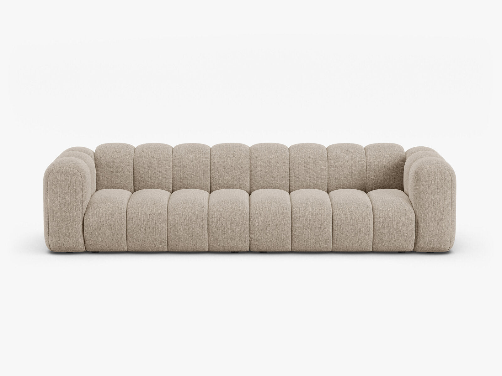 Micadoni Modulares Sofa Lupine 4-Sitzer Chenille Eden Dunkelbeige