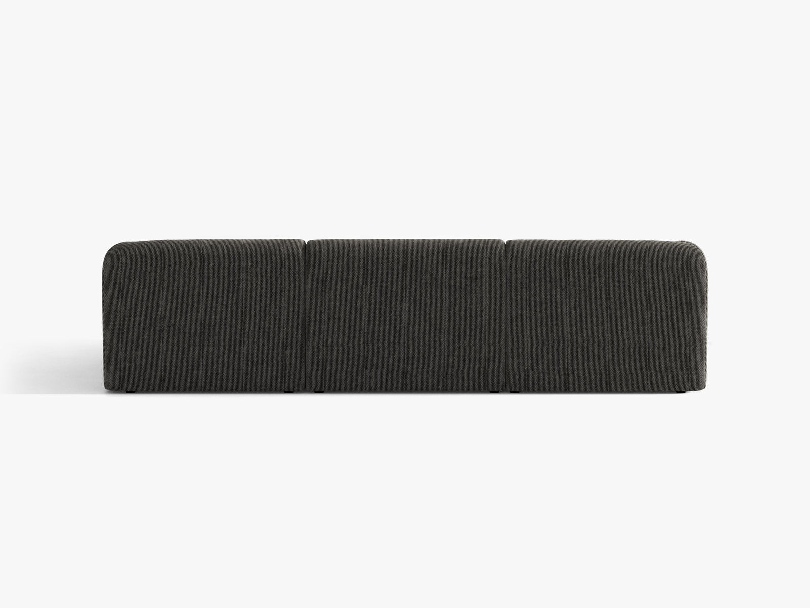 Micadoni Ecksofa Miley 4-Sitzer Rechts Chenille Eden Dunkelgrau