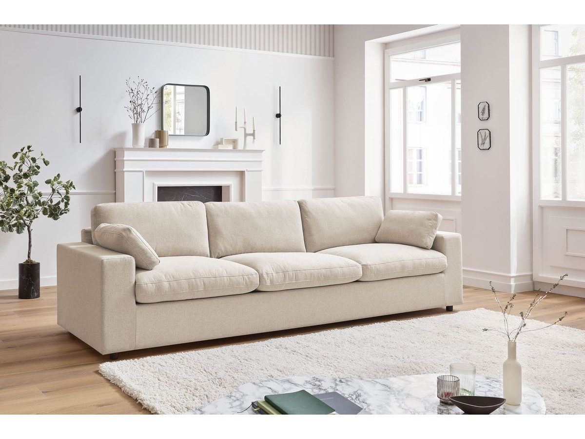 Bobochic Belair Sofa 4-Sitzer Stoff Beige