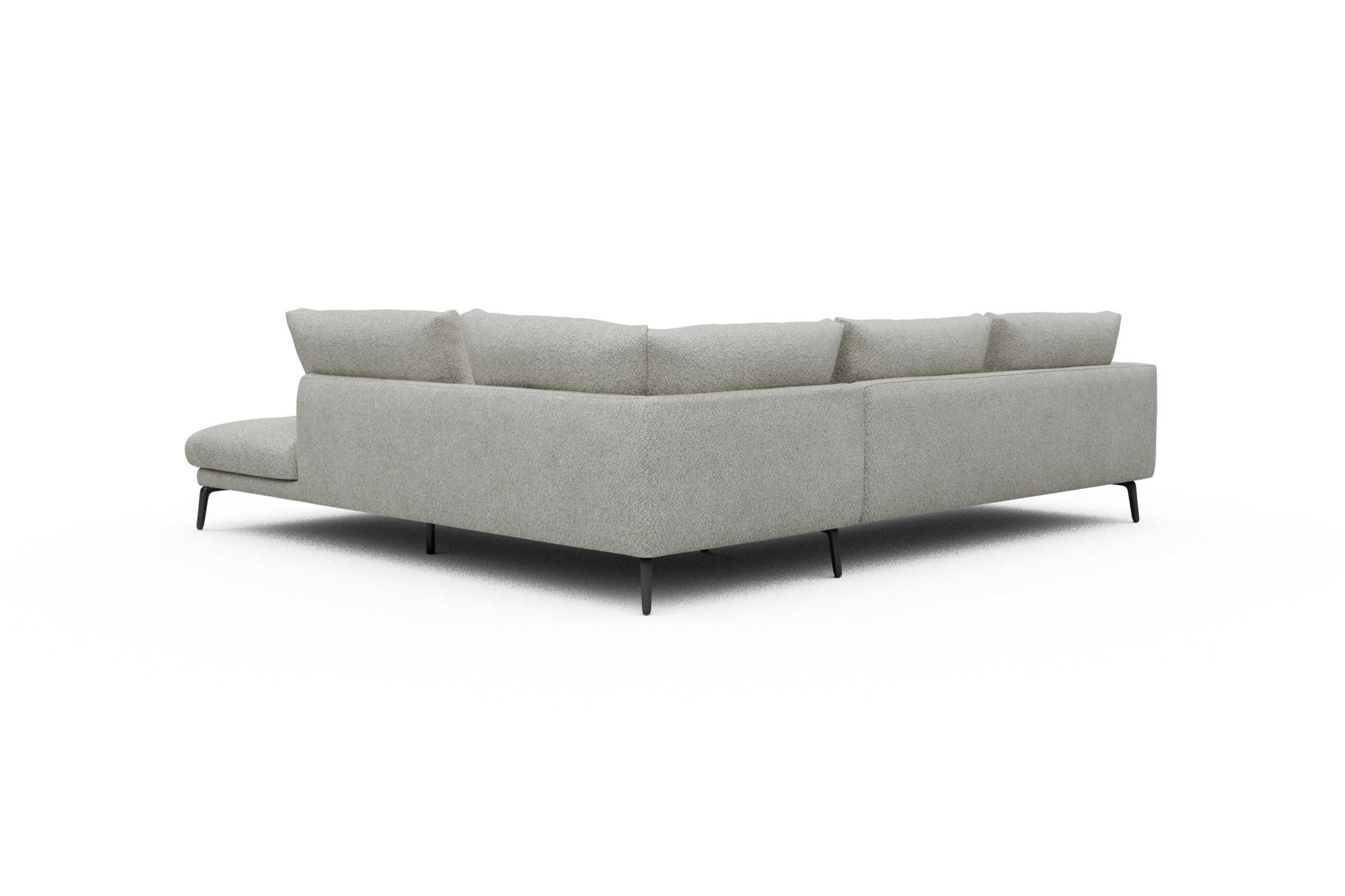 Ecksofa Karl Relax-Ecke rechts mit 2,5-Sitzer Vanora-Warm-Sand