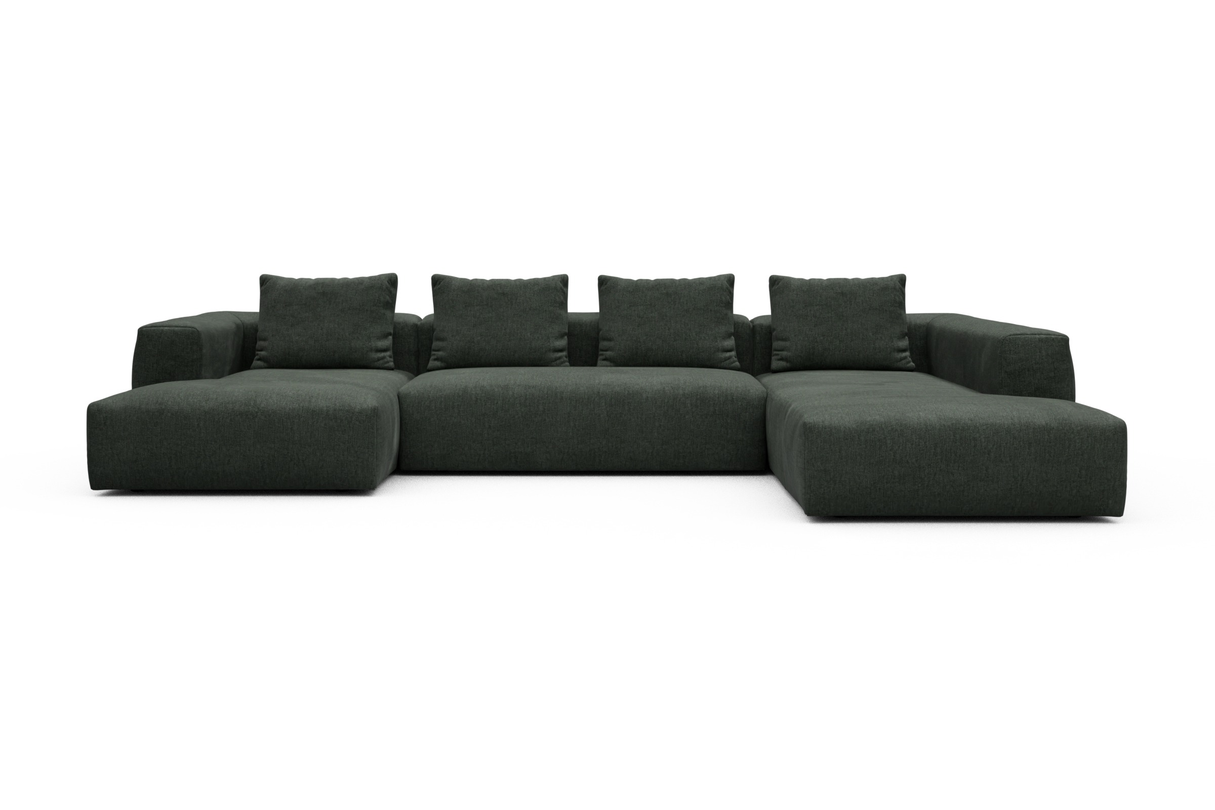 Skandi Home Wohnlandschaft Fred Relax-Ecke rechts mit 2-Sitzer und Chaiselongue links Aivi-Pine-Green moebelfaktor
