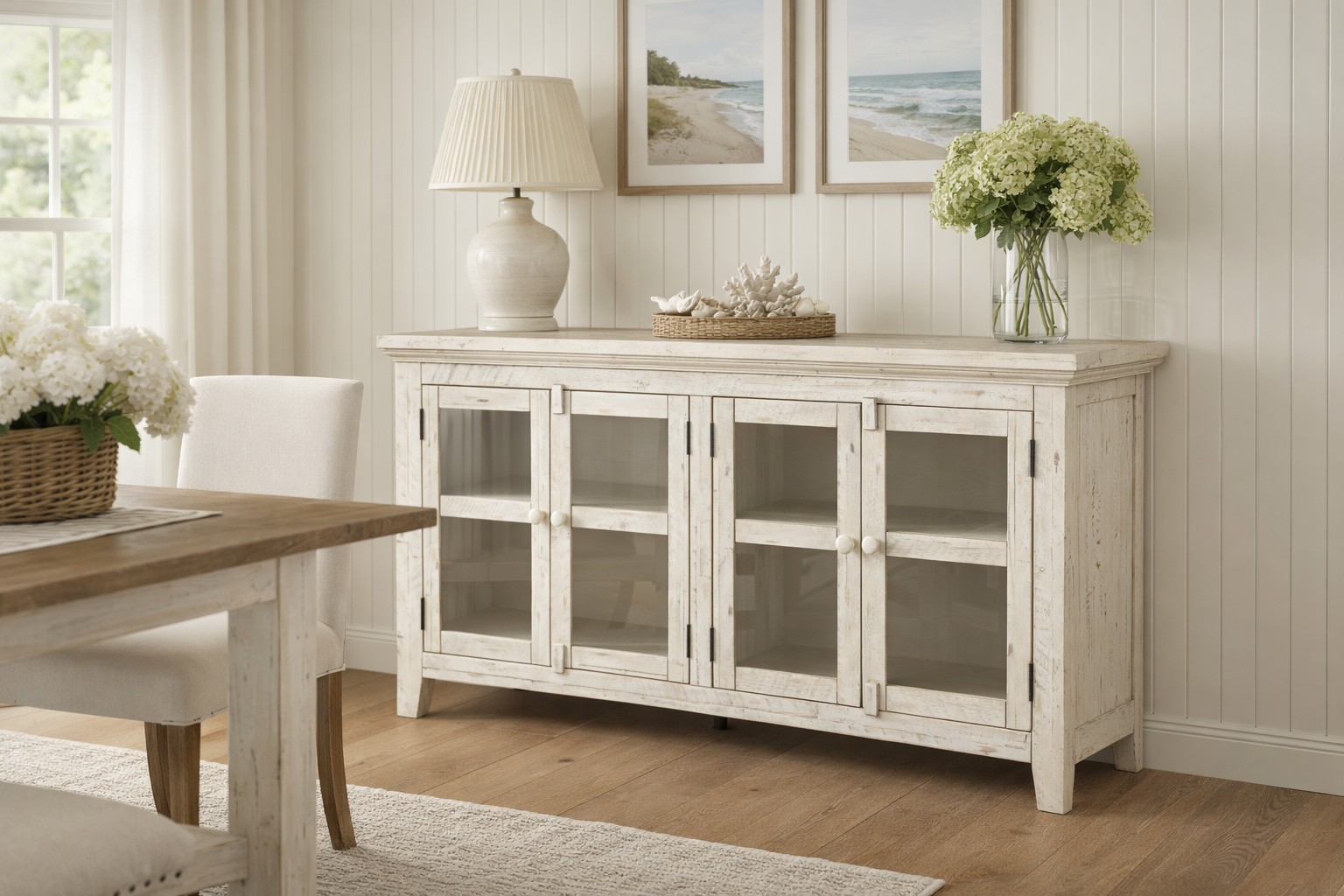 Livin Hill Sideboard Avola Rustikal Elfenbein 137 cm