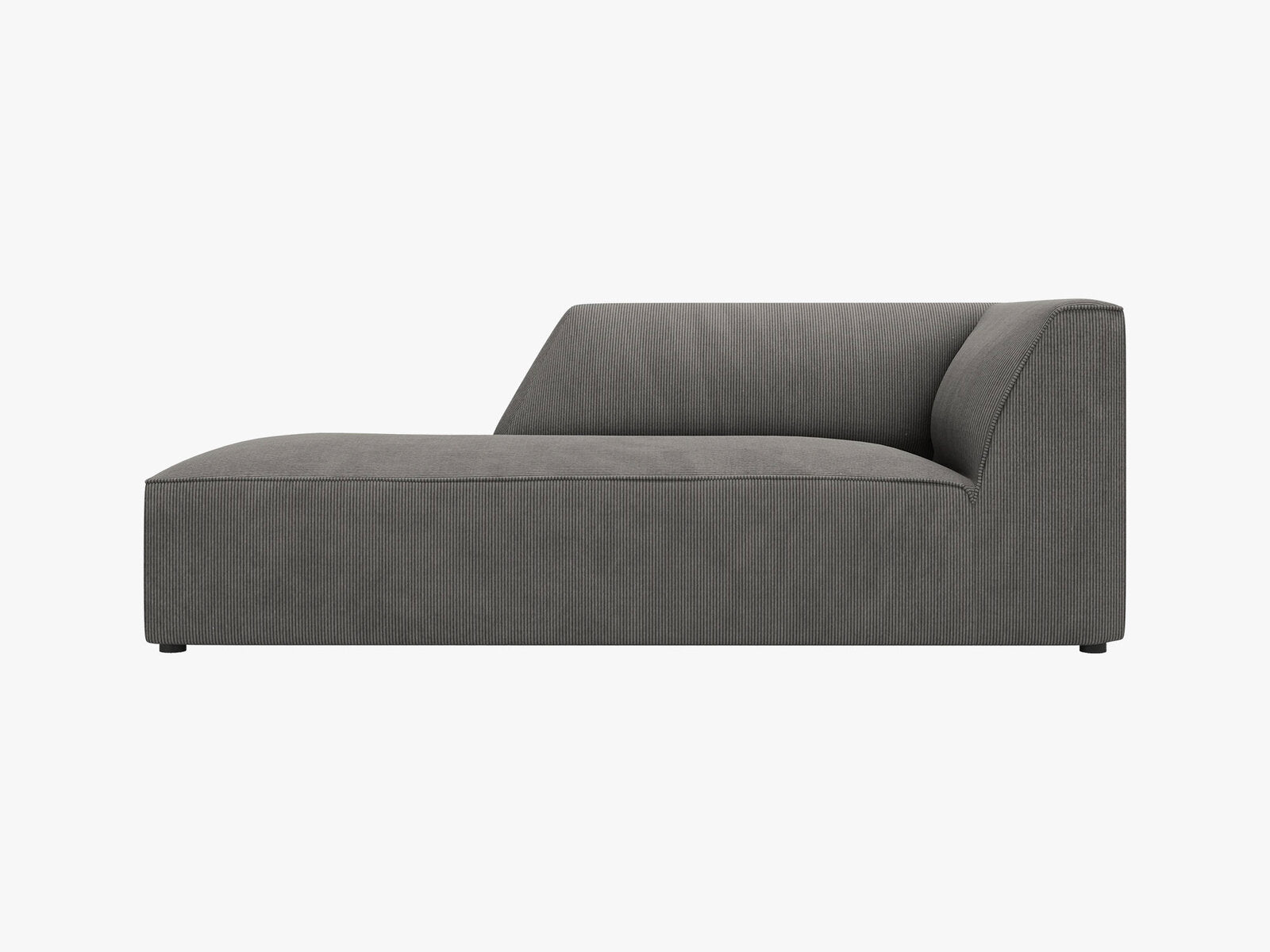 Micadoni Recamiere Ruby 1-Sitzer Links Kord Scala Dunkelgrau