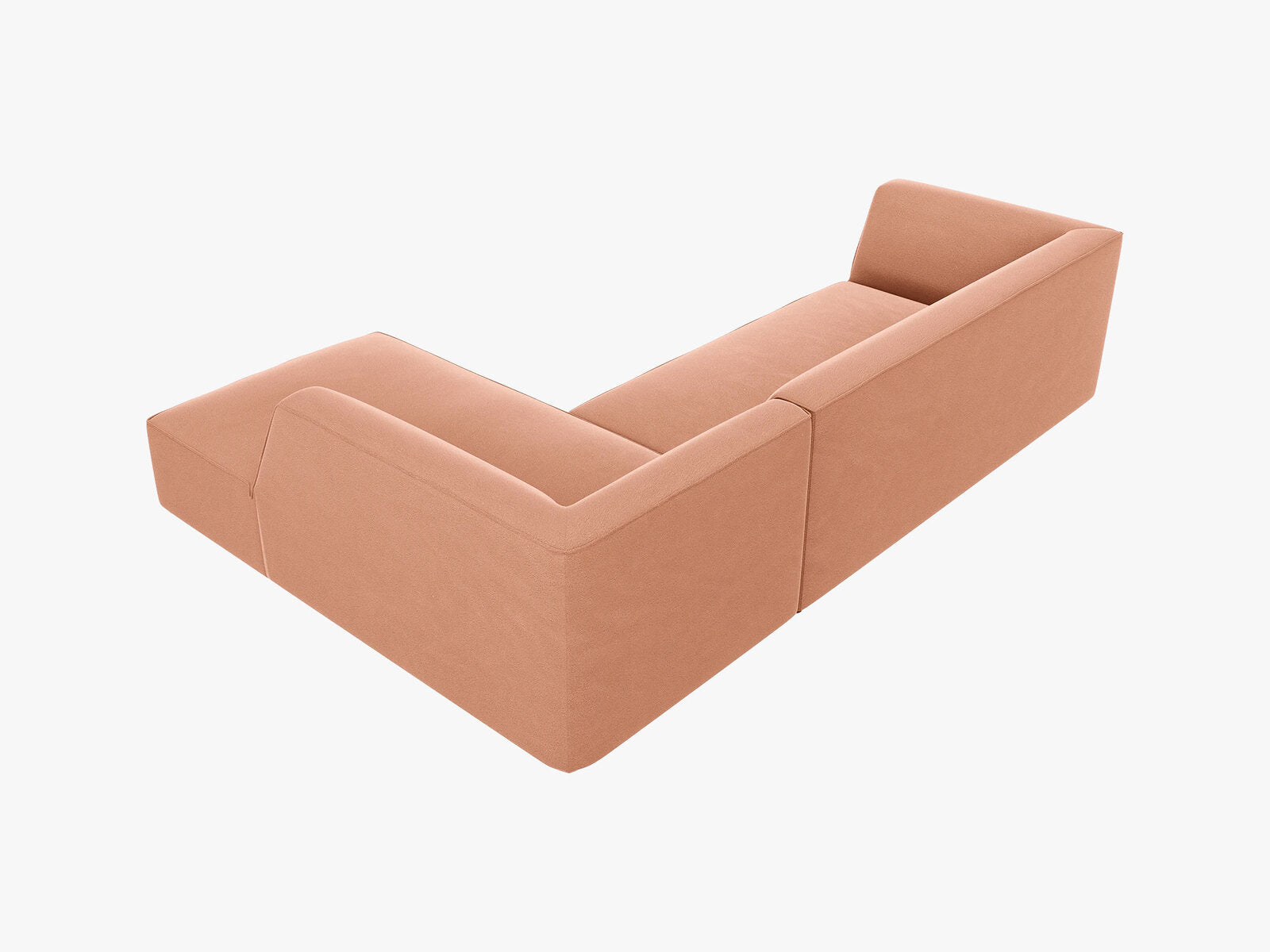 Micadoni 4-Sitzer Modular Sofa Ruby Rechts Samt Salvador Rosa