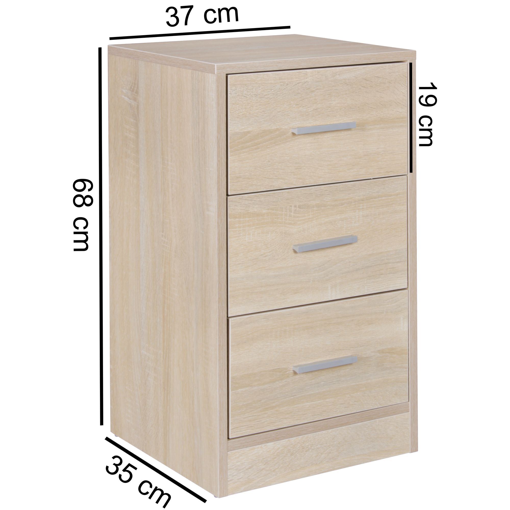 Nachttisch Dokka Sonoma 37,5 × 35 × 68 cm