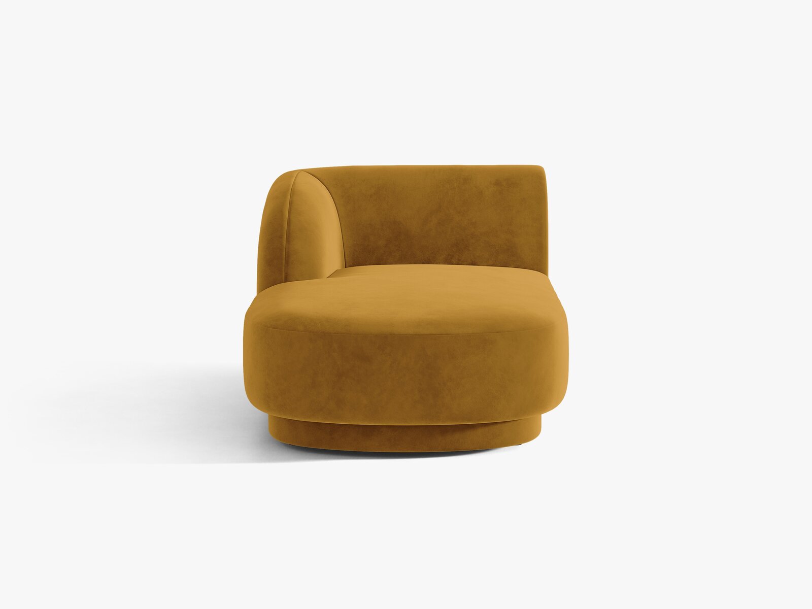 Micadoni Modul Miley 2-Sitzer Links Samt Bluvel Gelb