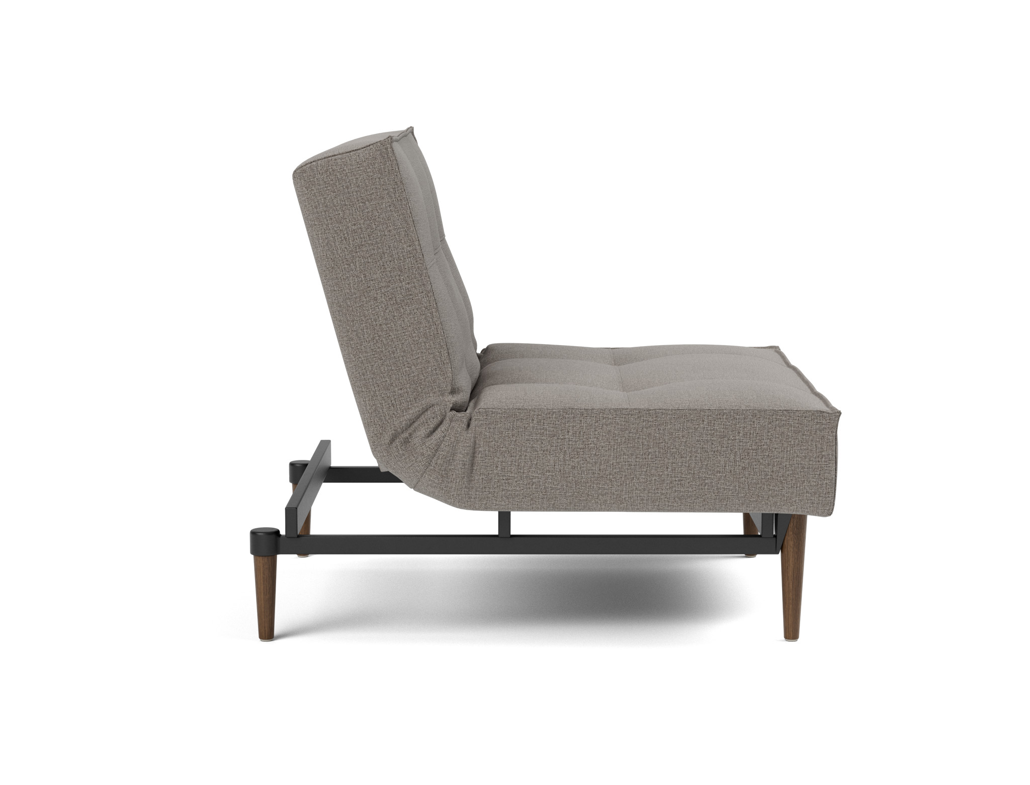 Sessel Splitback Flachgewebe Mixed Dance 521-Grey Beine Styletto Eiche dunkel