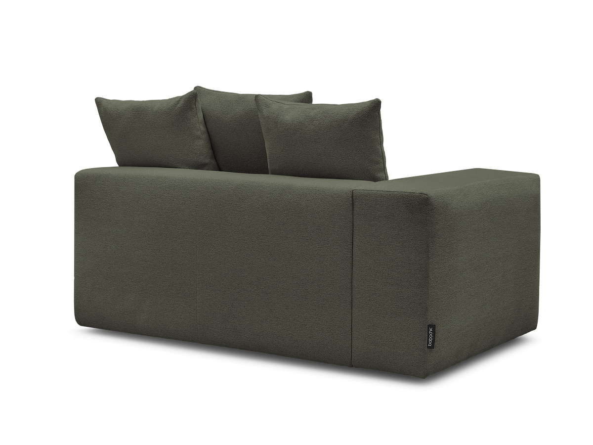 Bobochic Voltaire Sofamodul 2-Sitzer 178 × 100 cm Melange-Stoff Grün Ecke links