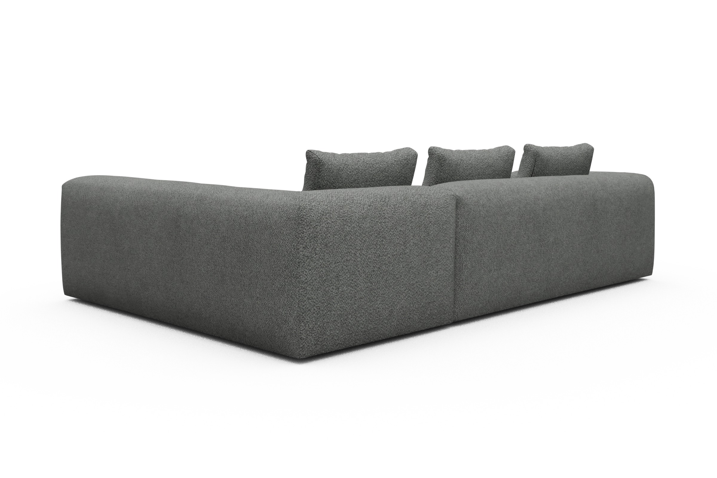 Ecksofa Fred 2x 2,5-Sitzer rechts offen Vanora-Warm-Grey