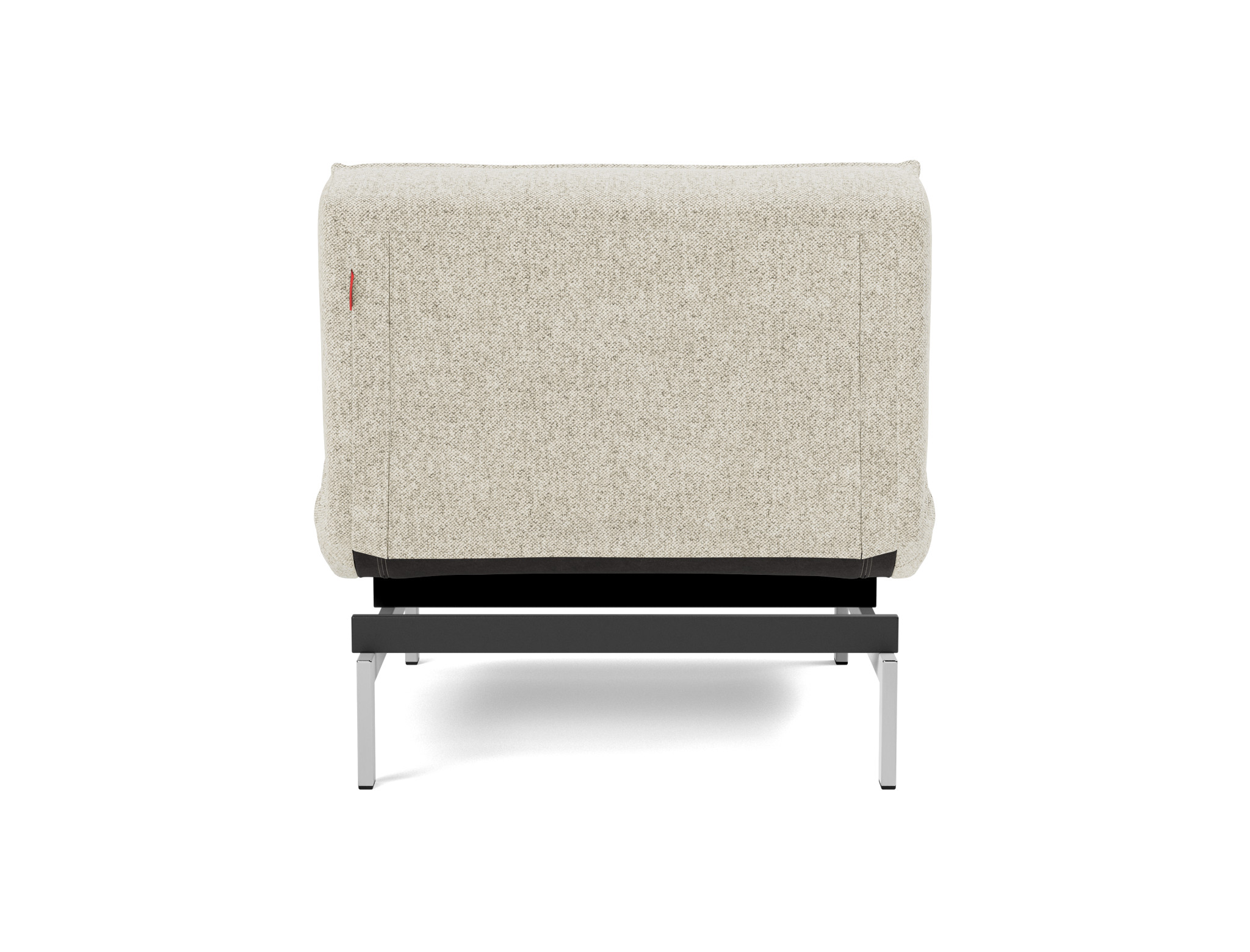 Sessel Splitback Strukturierter Stoff Taura 357-Off-White Beine Chrom
