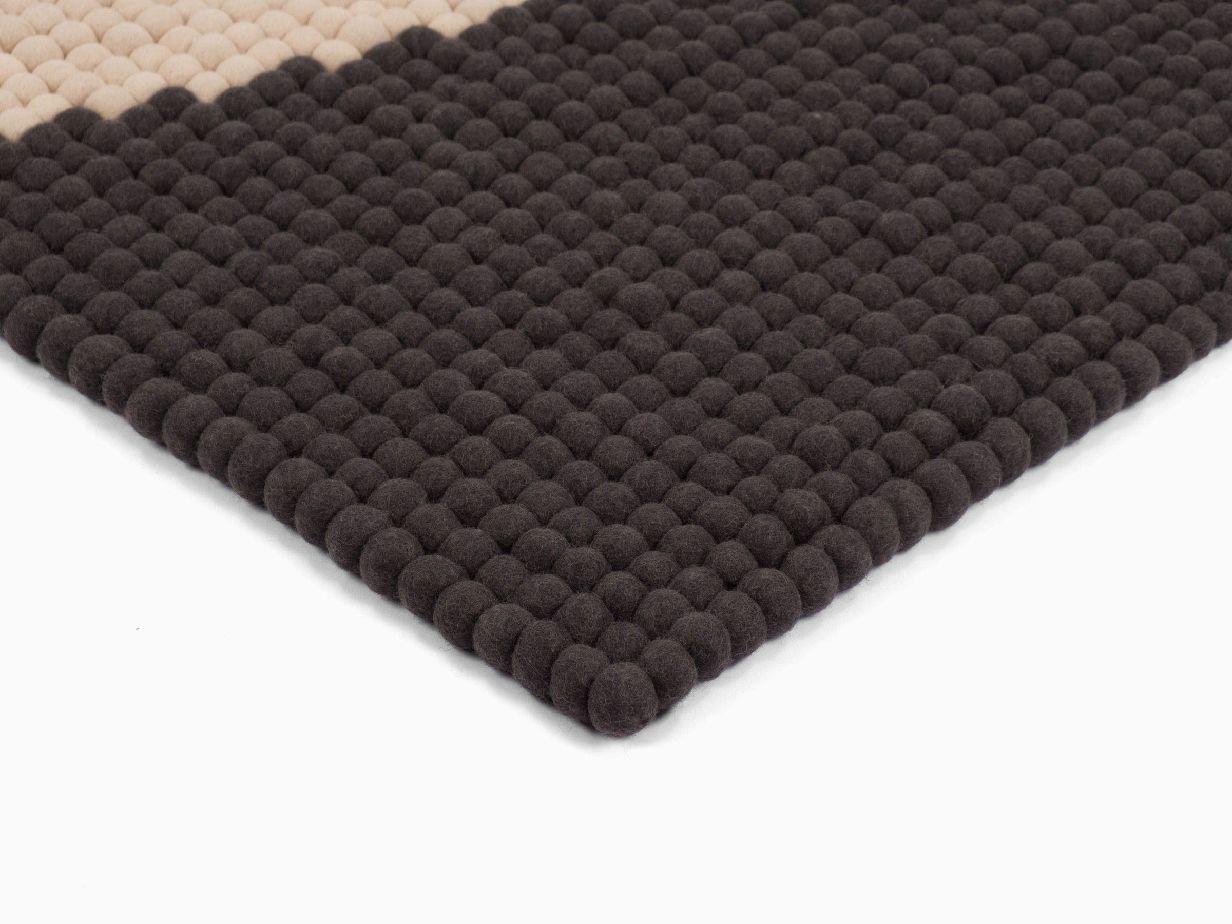 myfelt Bo Filzkugelteppich Creme