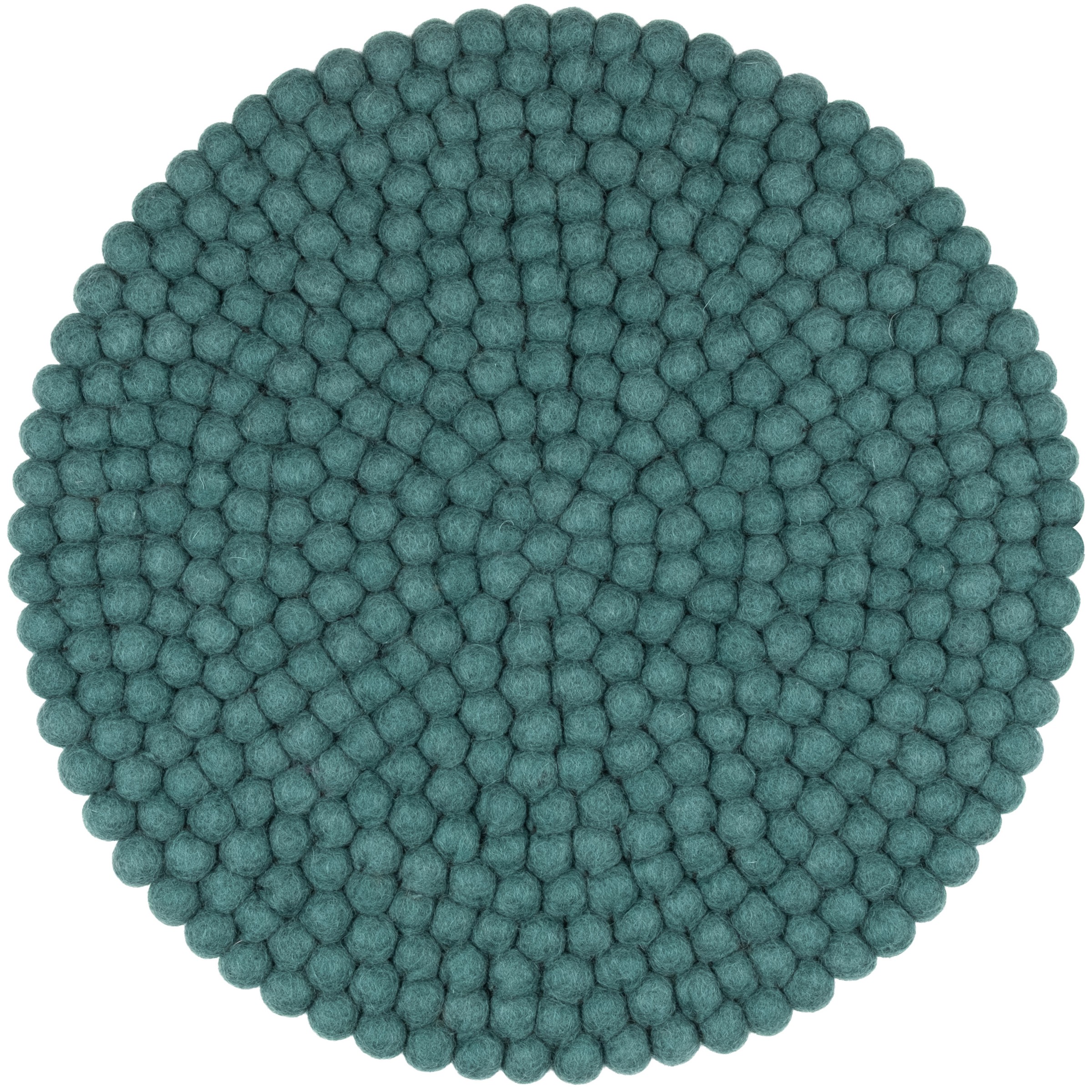 myfelt Noah Filzkugel-Sitzauflage Petrol Ø 36 cm