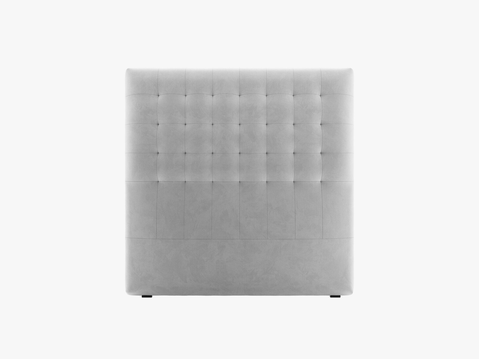 Micadoni Nova Samtiger Kopfteil 120 cm (H 120 cm) Samt Paris Hellgrau 120x120