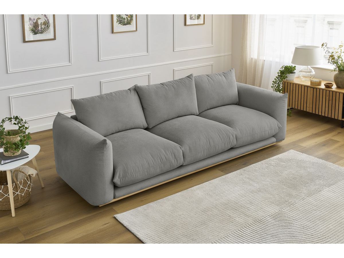 Bobochic Ernest Sofa 3-Sitzer 265 × 106 cm Stoff Dunkelgrau