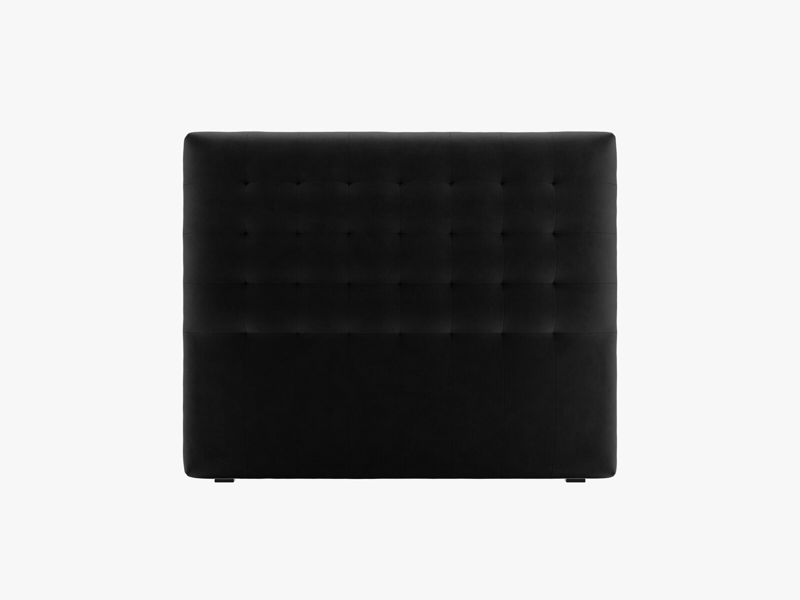 Micadoni Nova Samtiger Kopfteil 120 cm (H 95 cm) Samt Paris Schwarz 120x95