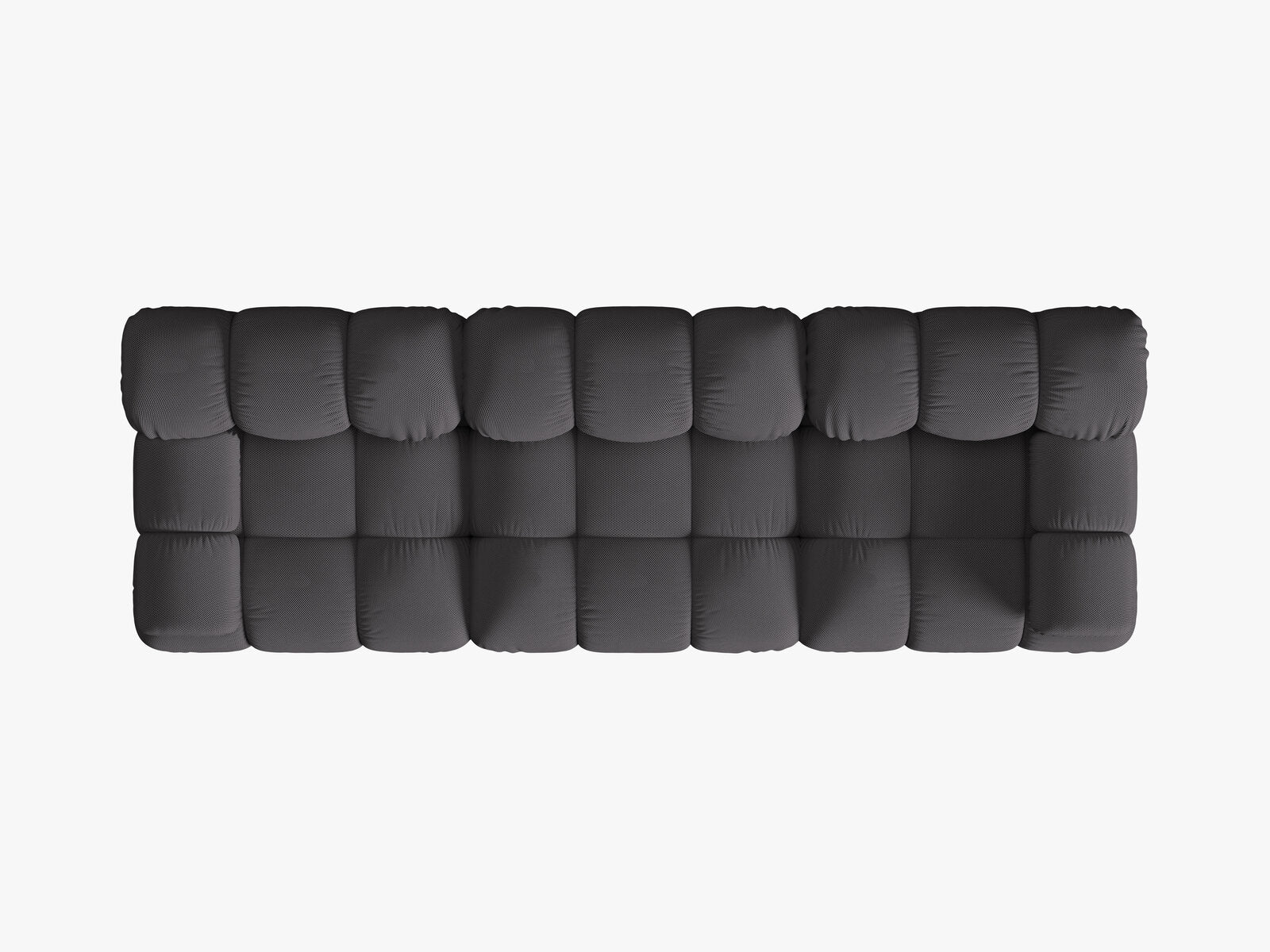 Micadoni Modulares Sofa Bellis 3-Sitzer 3D-Stoff Sonic Espresso