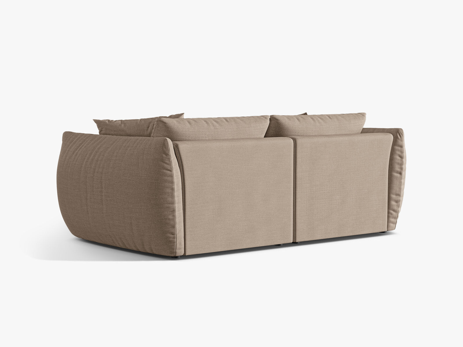Micadoni Sofa Chris 3-Sitzer Strukturierter Stoff Sand