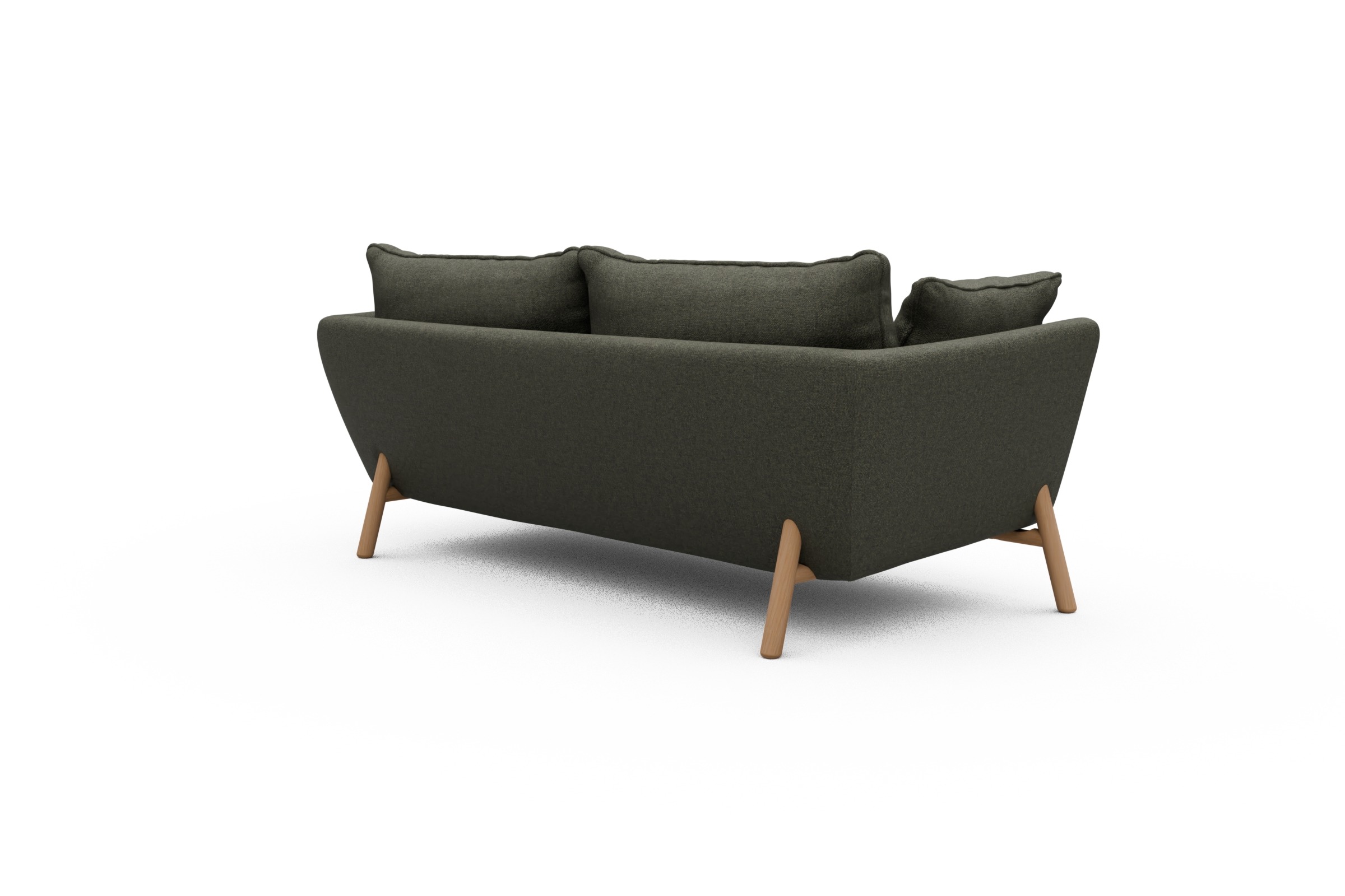 Sofa Emil PREMIUM 2-Sitzer Beinfarbe Eiche Natur Sama-Winter-Moss