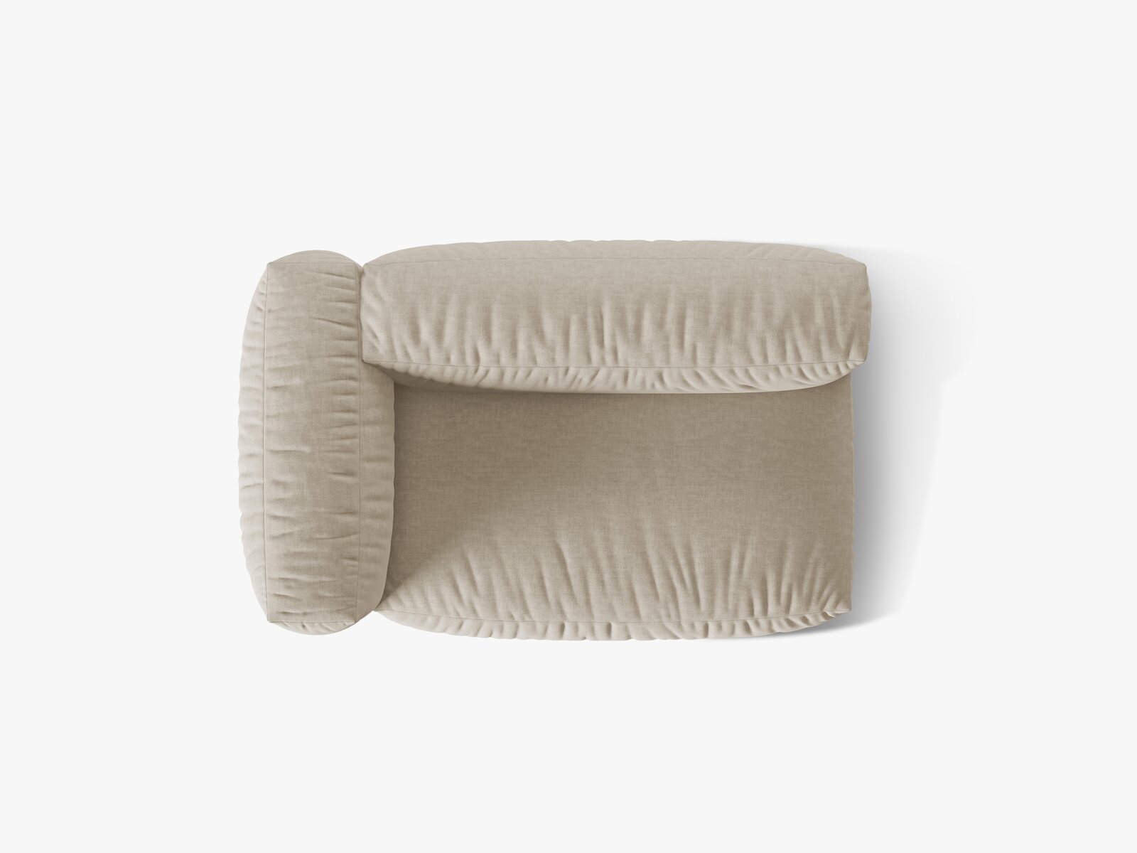 Micadoni Eckmodul Martina 1-Sitzer Groß Links Strukturierter Stoff Boston Helles Beige