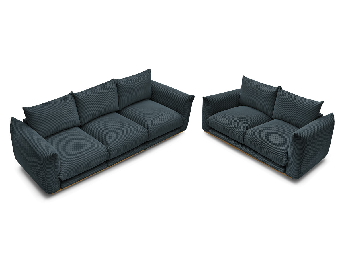 Bobochic Ernest Sofa 5-Sitzer Cordsamt Dunkelblau