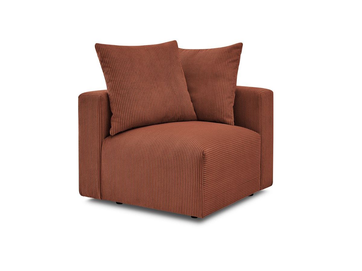 Bobochic Voltaire Eckmodul Cordsamt Orange Ecke links