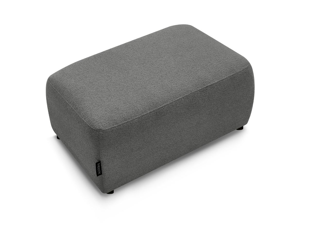 Bobochic Atilla Pouf Melange-Stoff Dunkelgrau