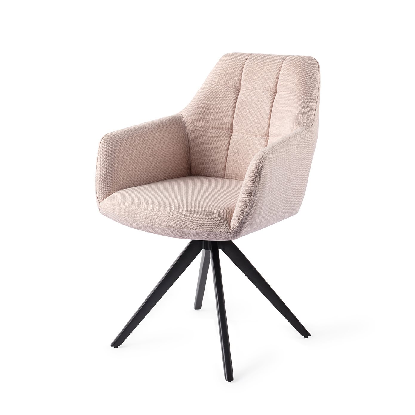 Jesper Home Esszimmerstuhl Noto Petal-Pink Turn Schwarz