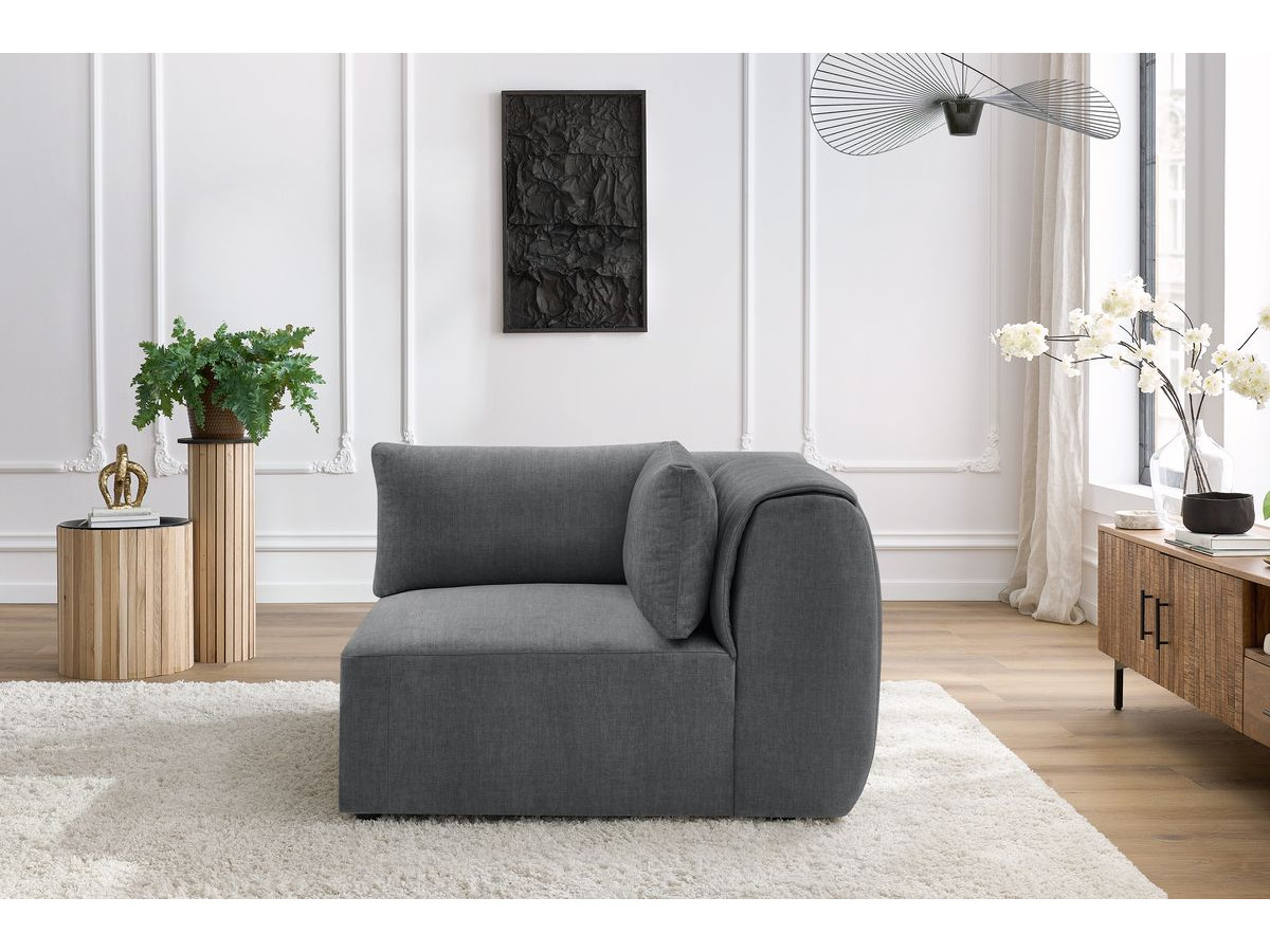 Bobochic Jeanne Eckmodul Samt Dunkelgrau