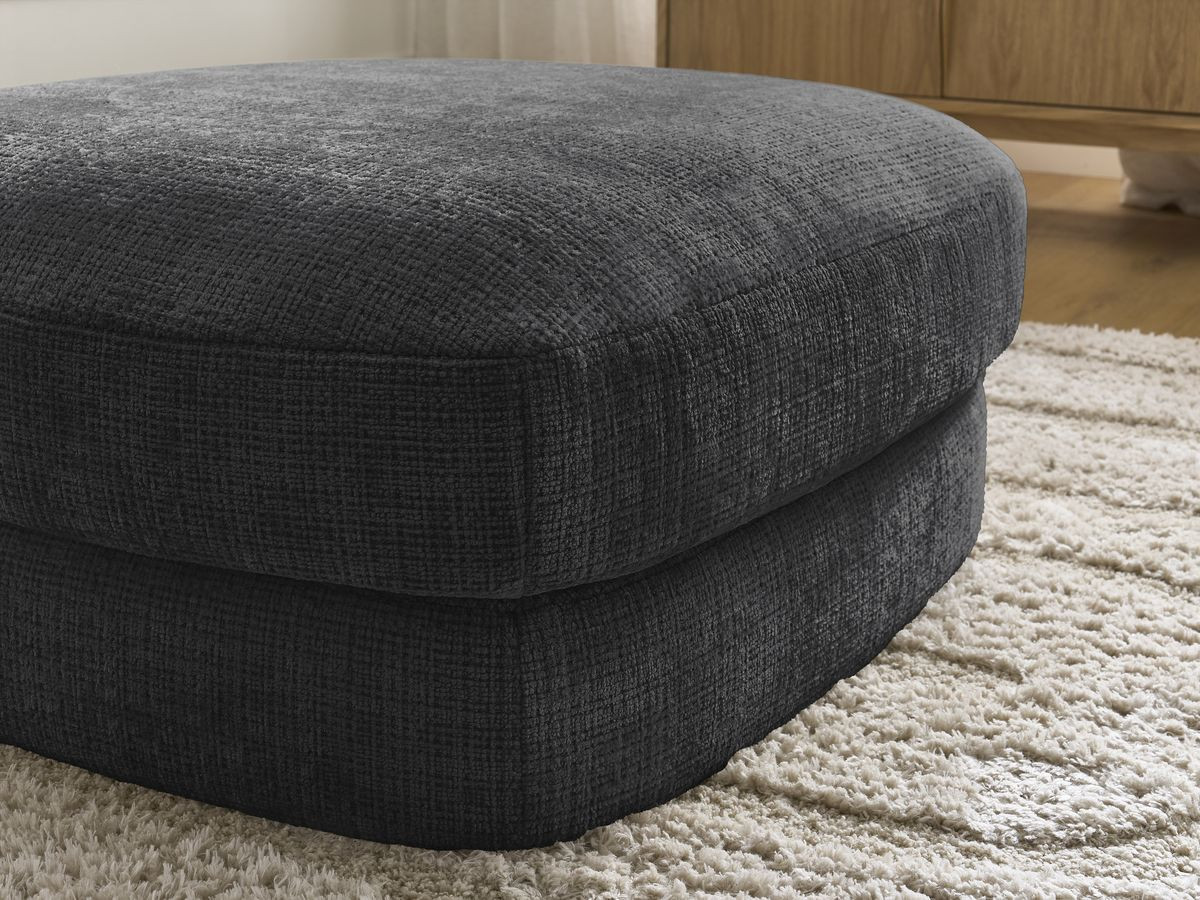 Bobochic Leonore Pouf Strukturstoff Schwarz