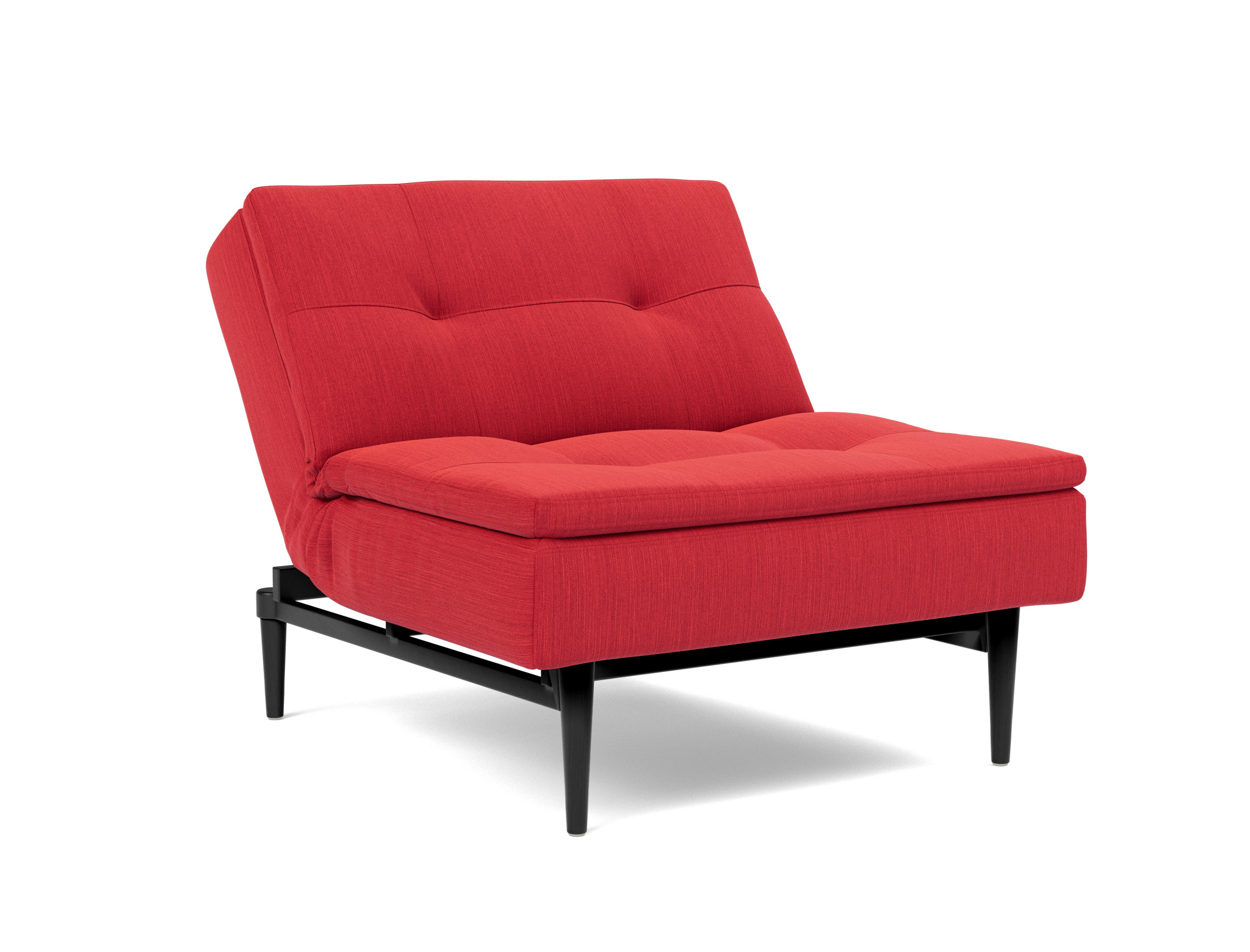 Sessel Dublexo Flachgewebe Elegance 511-Red Beine Styletto Eiche schwarz